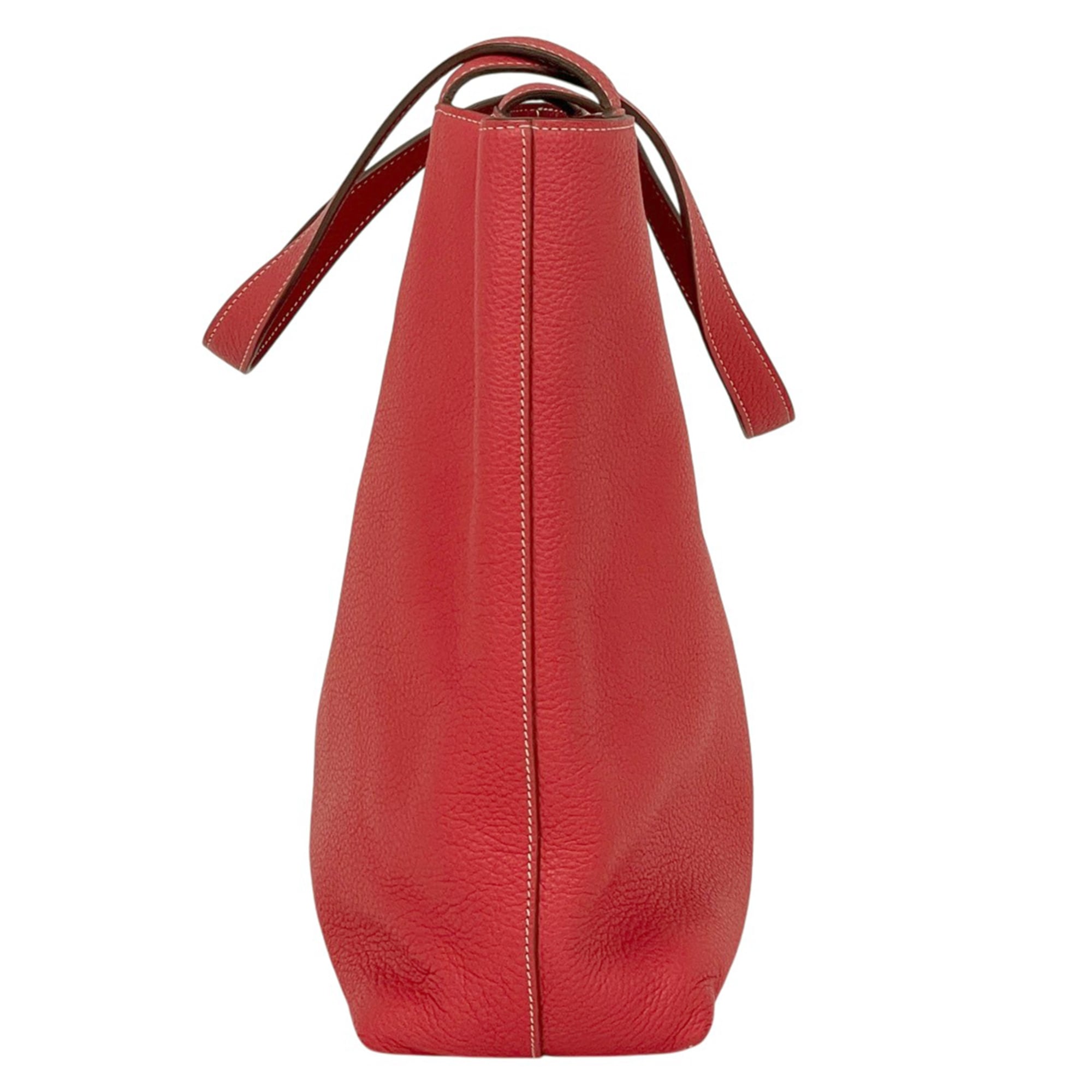 Hermes Rose Jaipur Ruby Taurillon Clemence Leather Shoulder Bag Tote Bag (Pre-Owned)