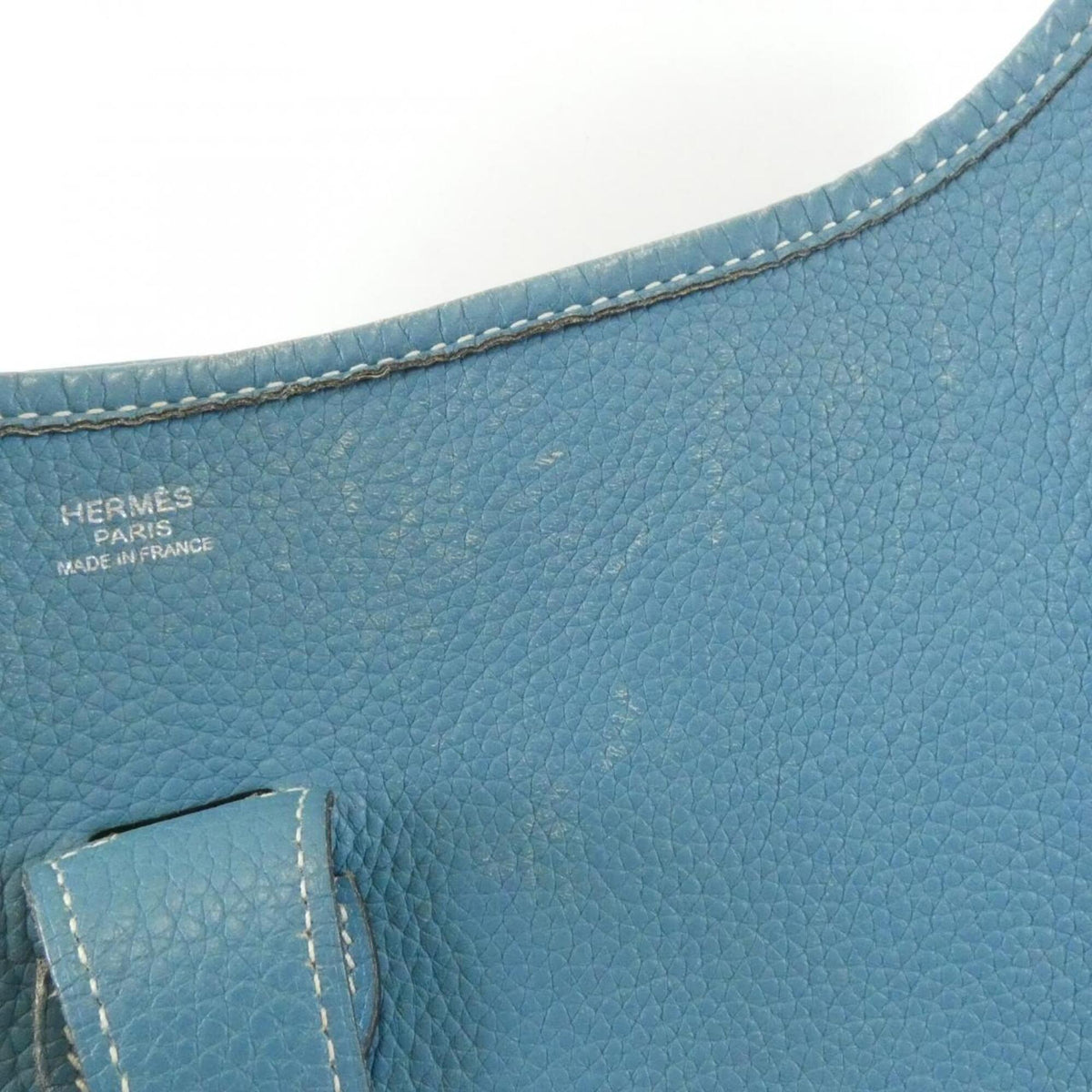 Hermes Blue Jean Taurillon Clemence Leather Shoulder Bag (Pre-Owned)