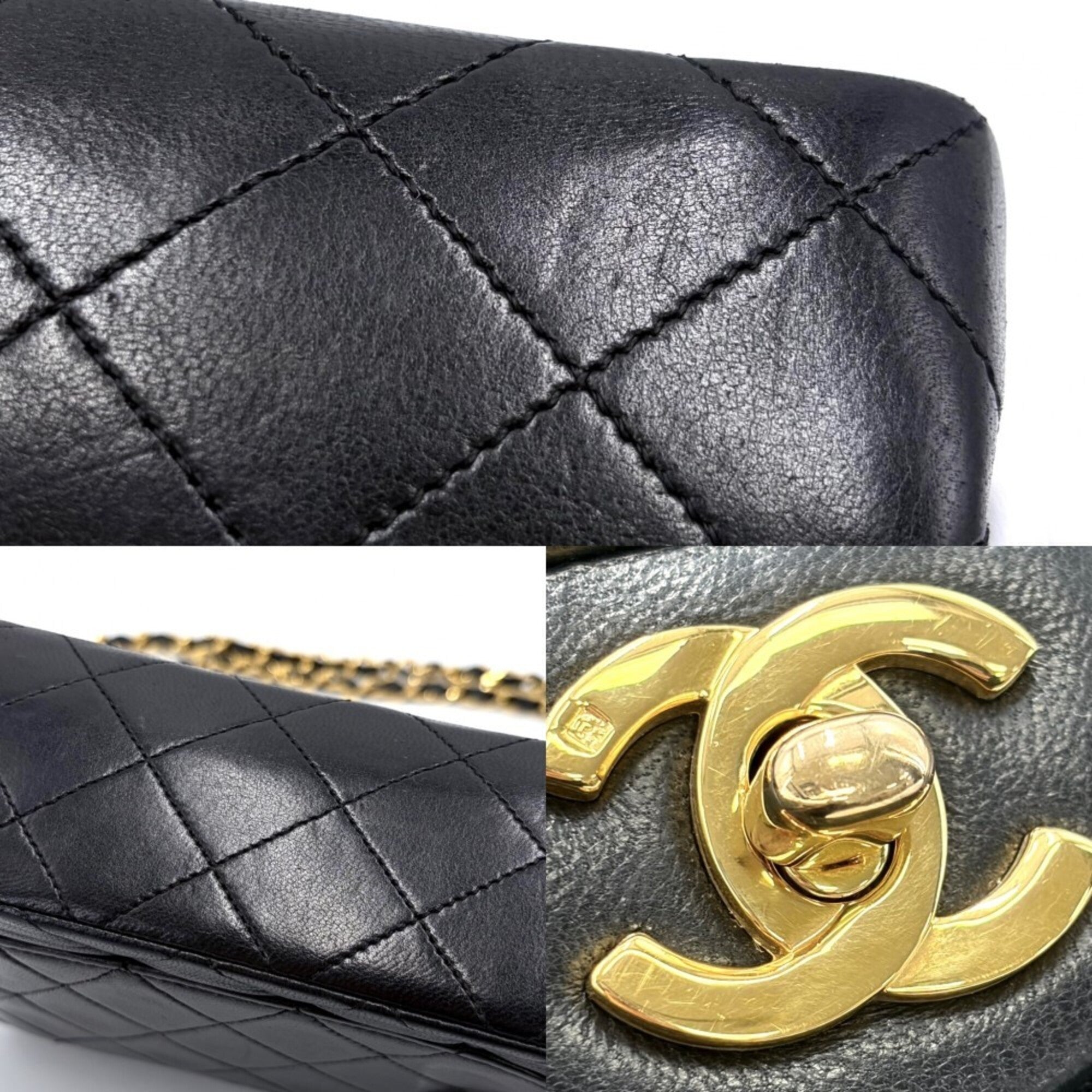 Chanel Black Leather Shoulder Bag (Pre-Owned)