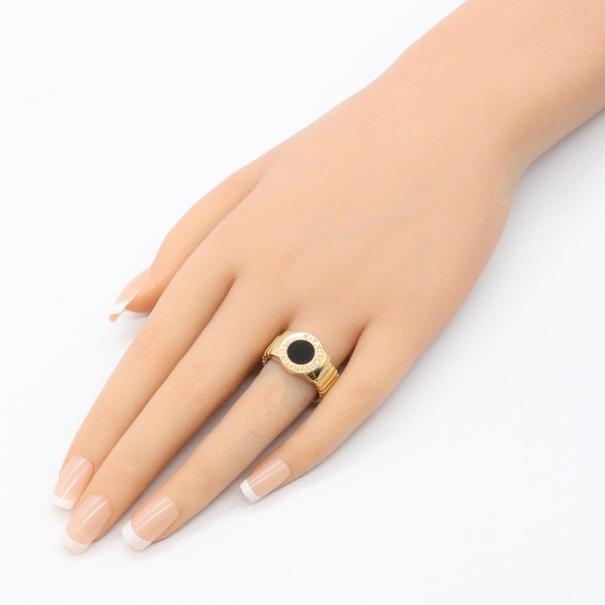 Bvlgari Gold Black Yellow Gold (18K) Band Ring (Pre-Owned)