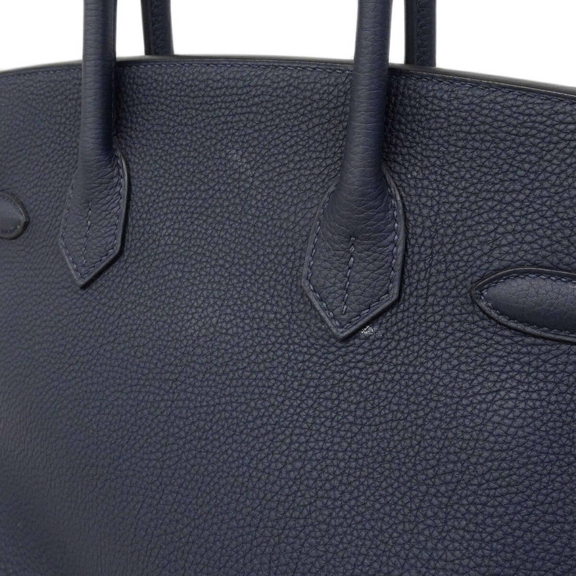 Hermes Blue Nuit Togo Leather Handbag (Pre-Owned)