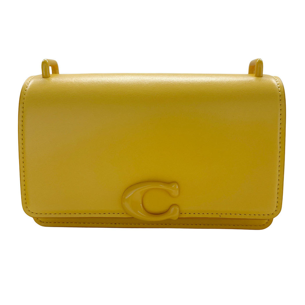 Coach Yellow Leather Shoulder Bag (Pre-Owned)