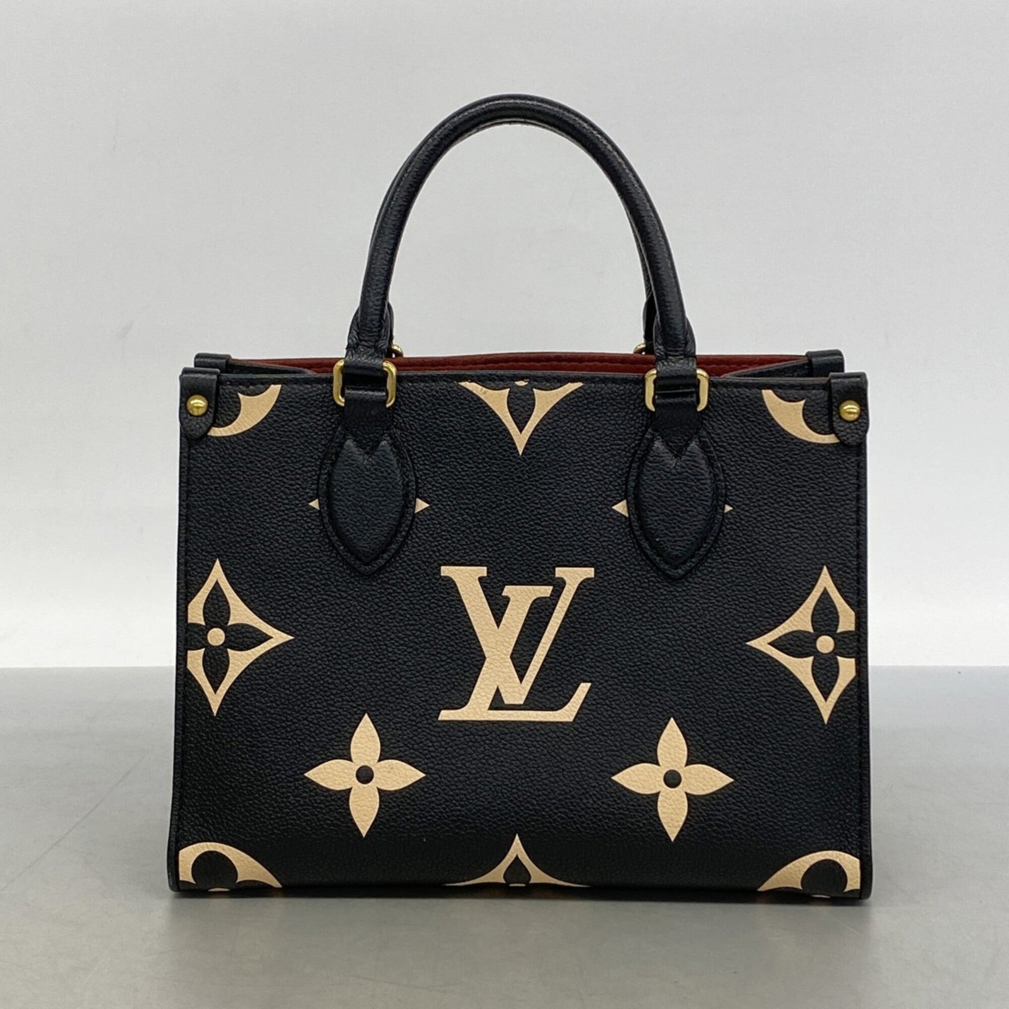 Louis Vuitton Beige Black Handbag (Pre-Owned)