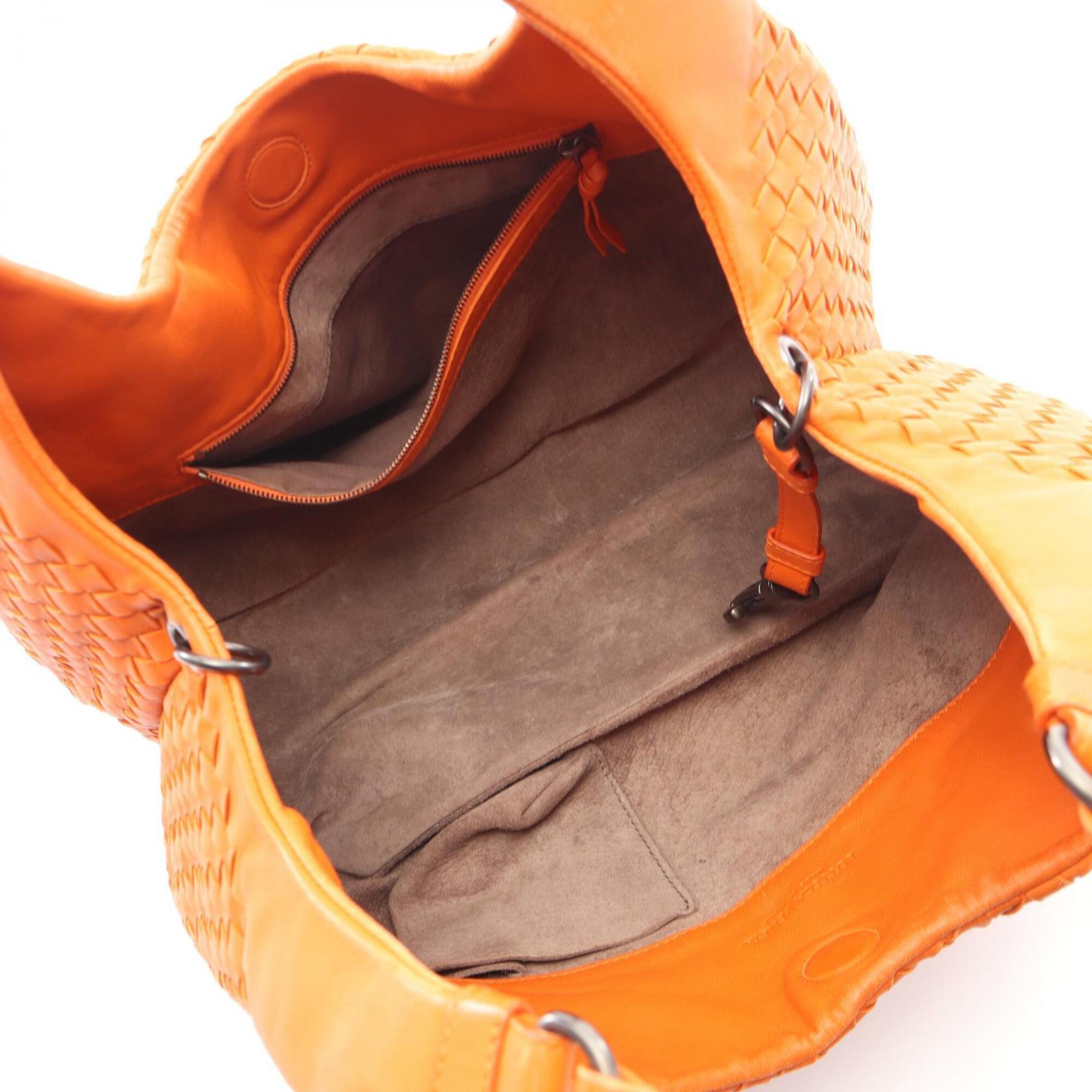 Bottega Veneta Orange Leather Shoulder Bag (Pre-Owned)