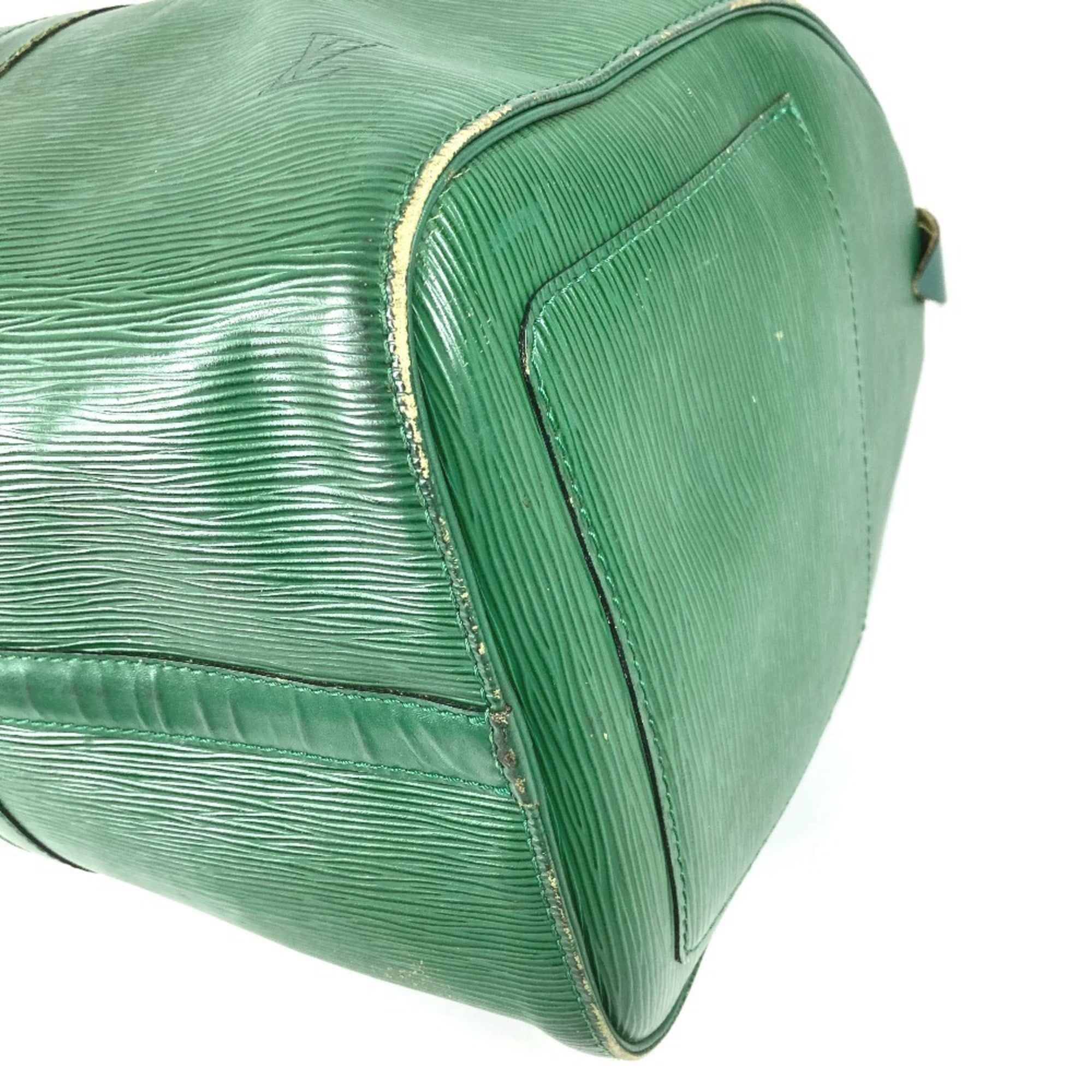 Louis Vuitton Epi Borneo Green Epi Leather Boston Bag Handbag (Pre-Owned)