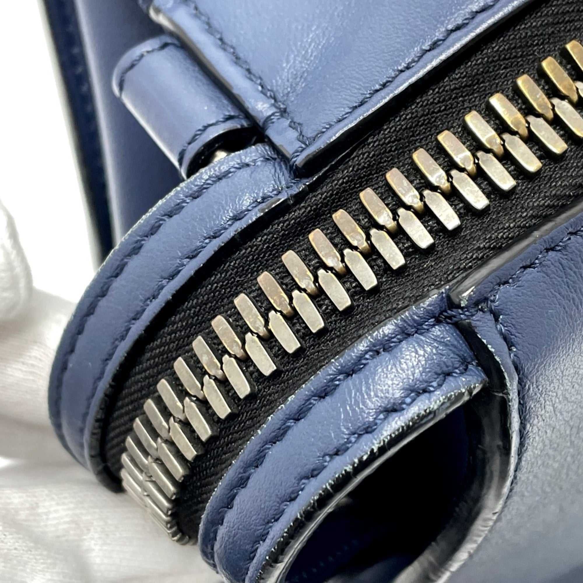 Fendi Navy Leather Briefcase (Pre-Owned)