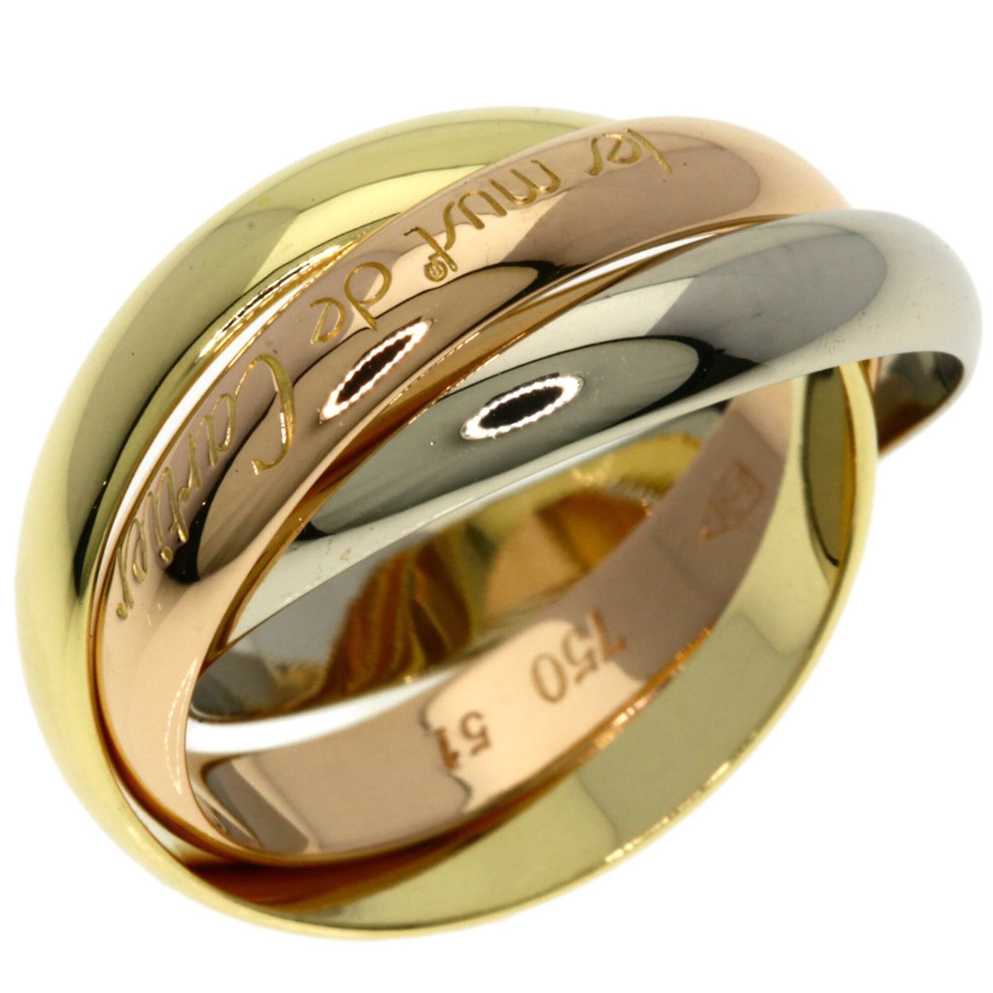 Cartier Trinity Yellow Gold (18K) Pink Gold (18K) White Gold (18K) Band Ring (Pre-Owned)
