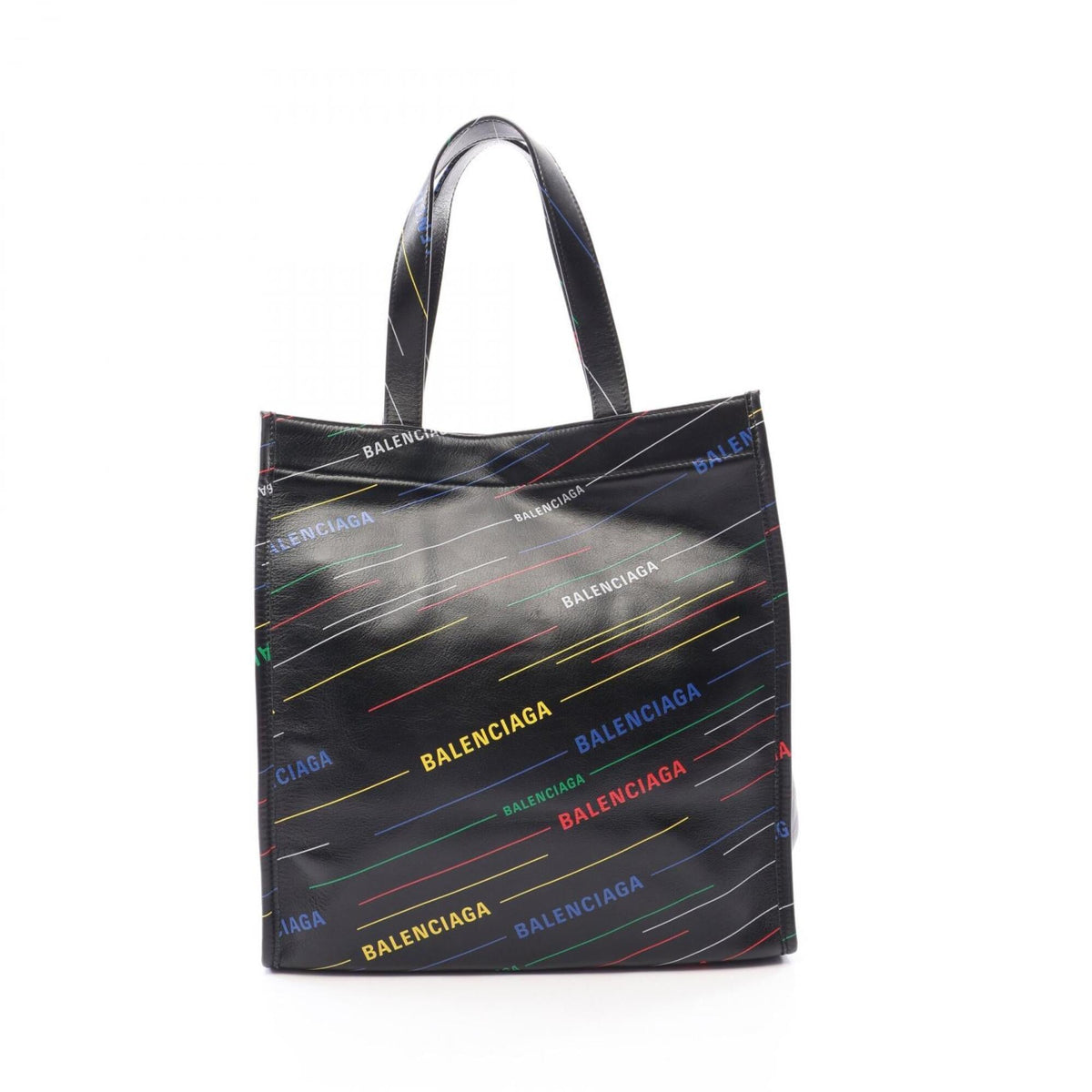 Balenciaga Black Multi-Color Leather Handbag Tote Bag (Pre-Owned)