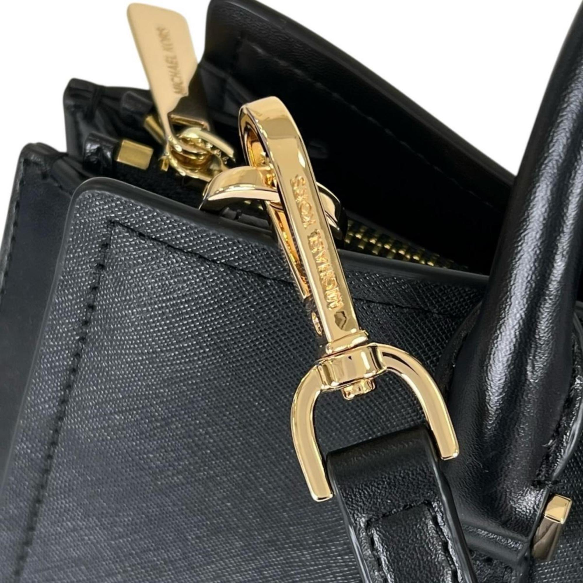 Michael Kors Black Leather Handbag Shoulder Bag (Pre-Owned)