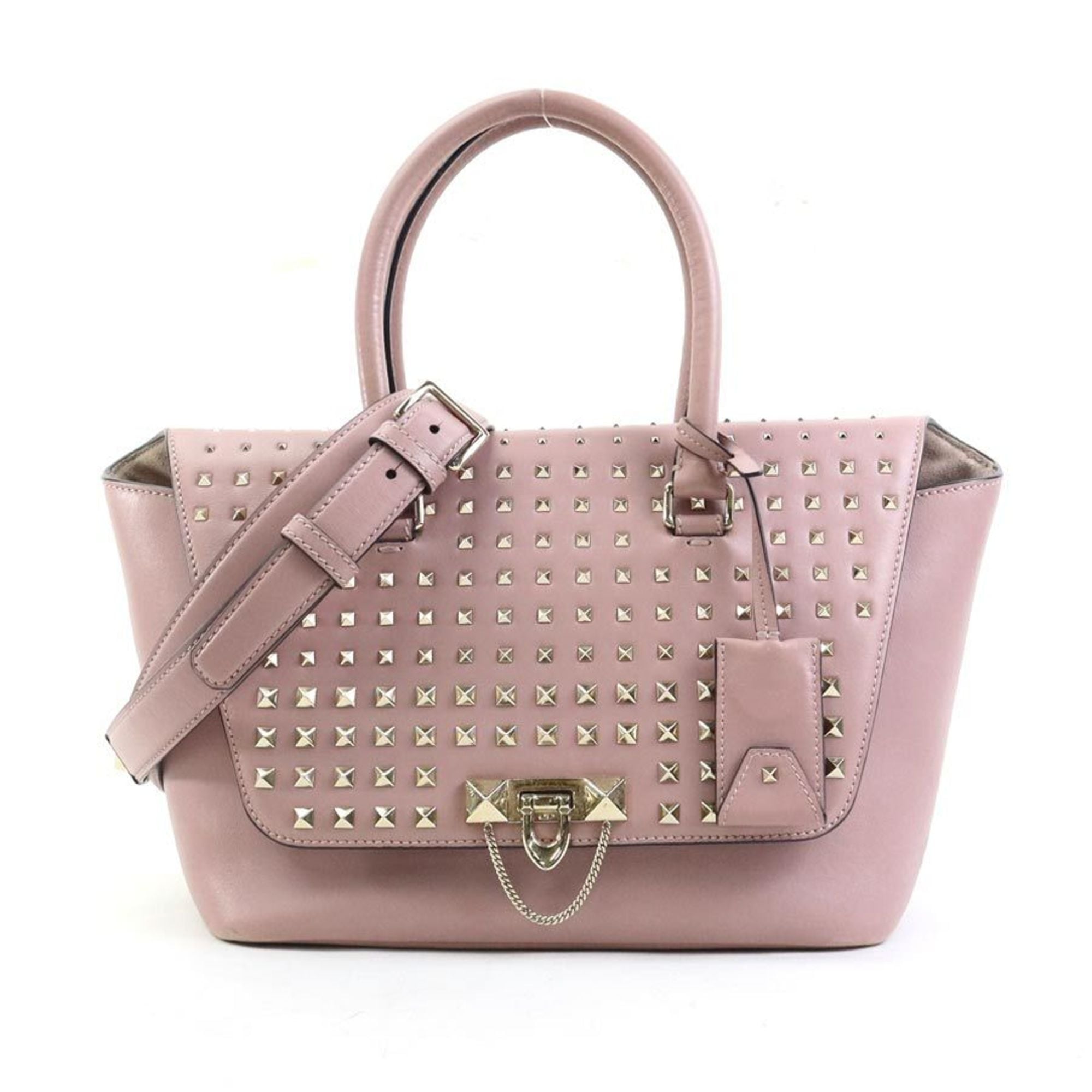 Valentino Garavani Pink Leather Handbag Shoulder Bag (Pre-Owned)