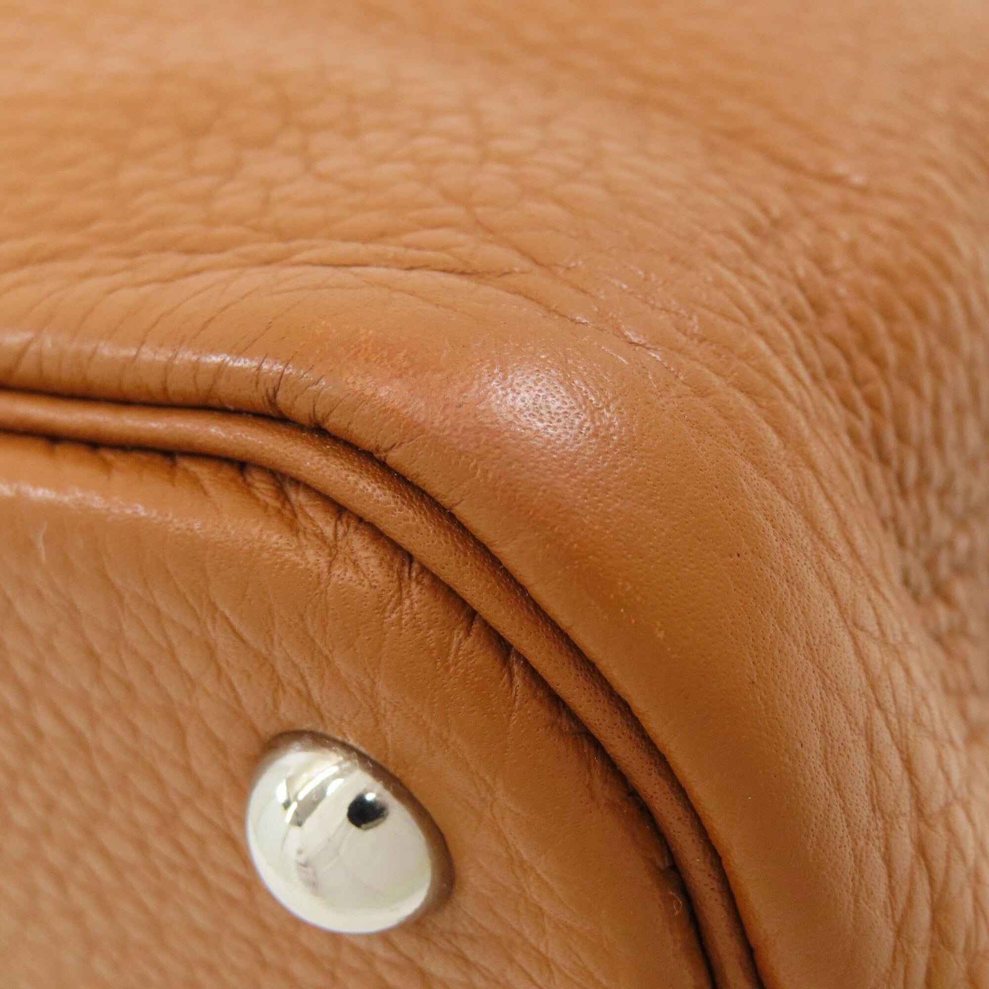 Hermes Gold Leather Handbag (Pre-Owned)