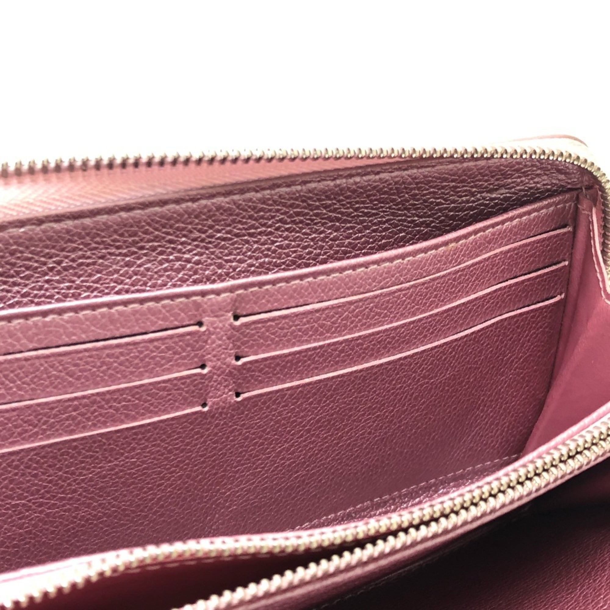 Louis Vuitton Metallic Pink Leather Long Wallet (Bi-Fold) (Pre-Owned)