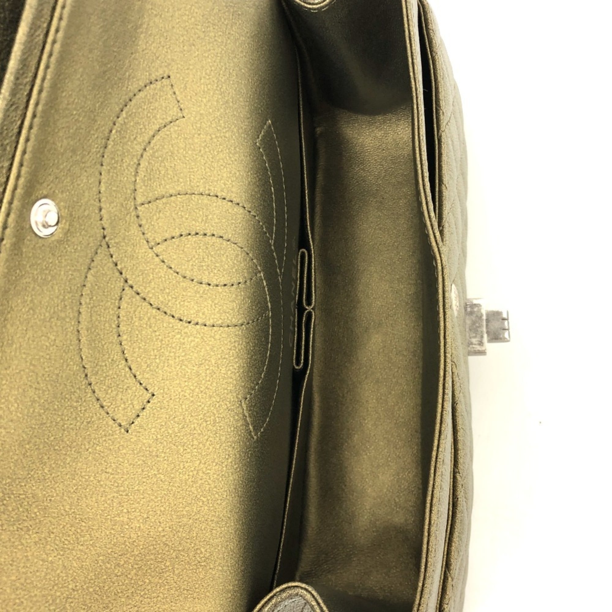 Chanel Bronze Leather Shoulder Bag (Pre-Owned)