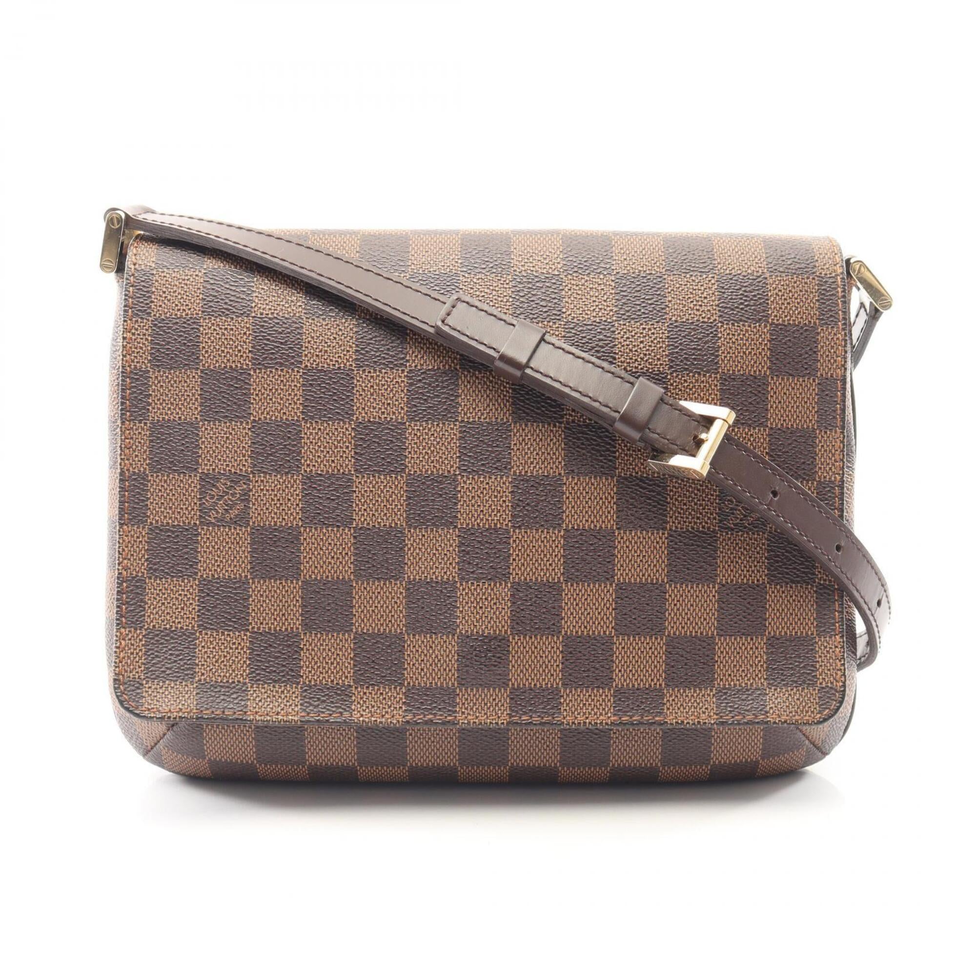 Louis Vuitton Brown Ebene Coated Canvas Leather Handbag Shoulder Bag (Pre-Owned)