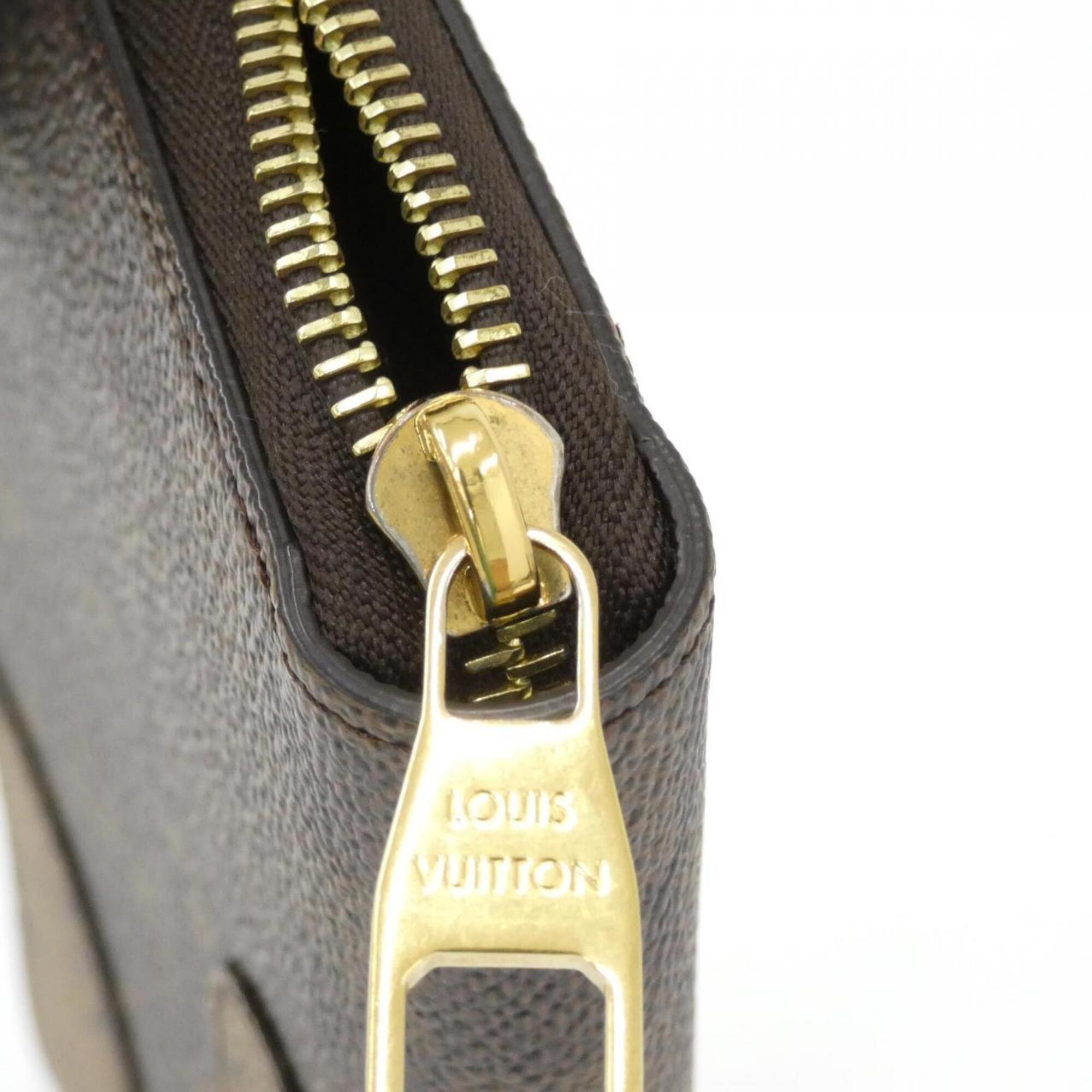 Louis Vuitton Monogram Marron Coated Canvas Long Wallet (Bi-Fold) (Pre-Owned)