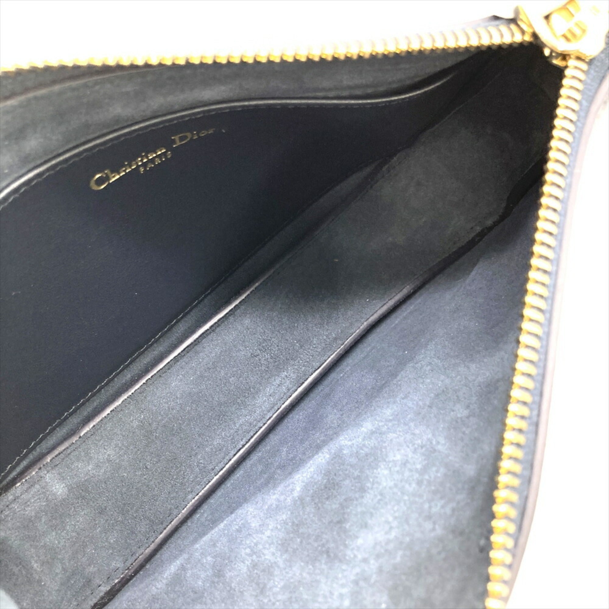 Christian Dior Navy Leather Shoulder Bag (Pre-Owned)