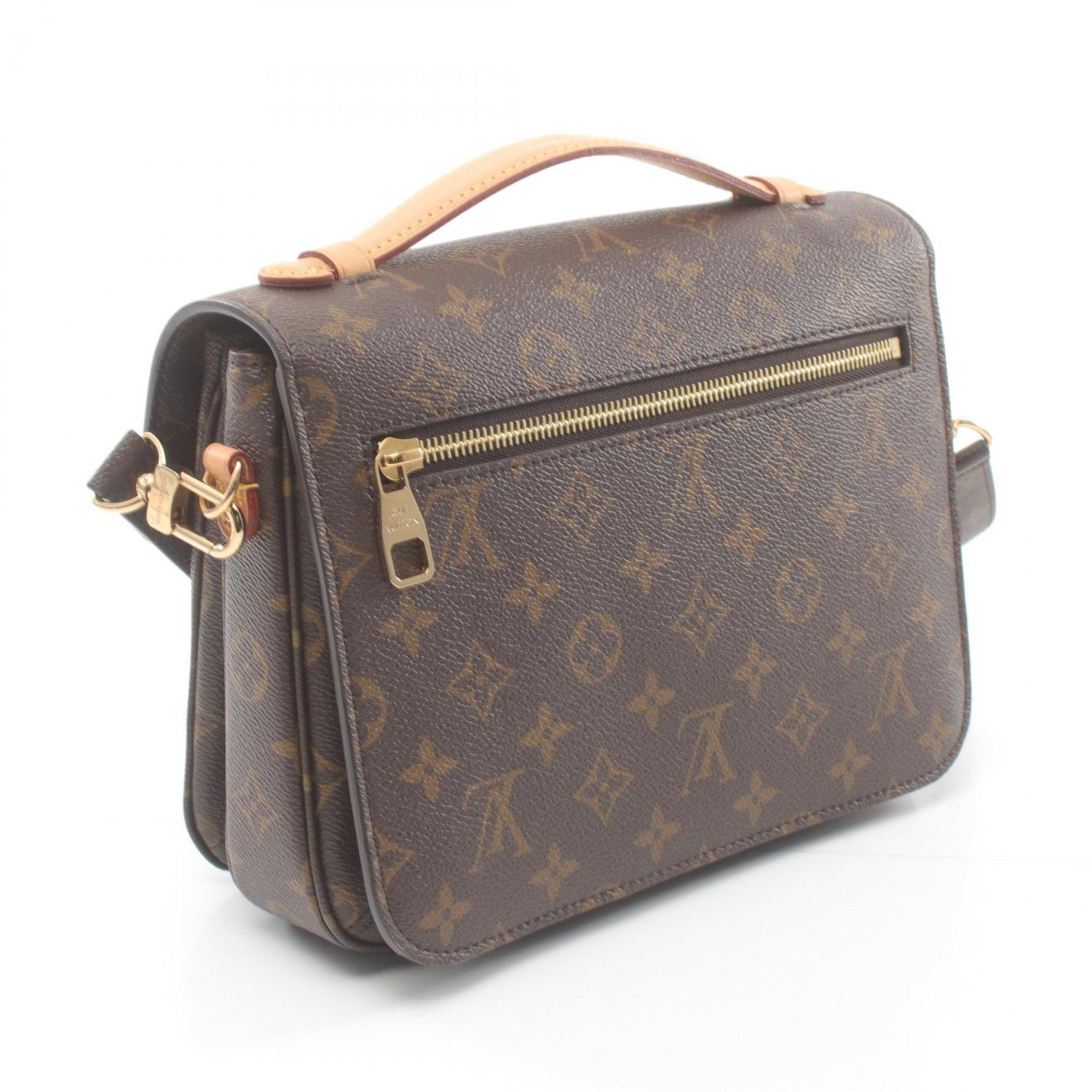 Louis Vuitton Brown Coated Canvas Monogram Pvc Leather Handbag Pochette (Pre-Owned)