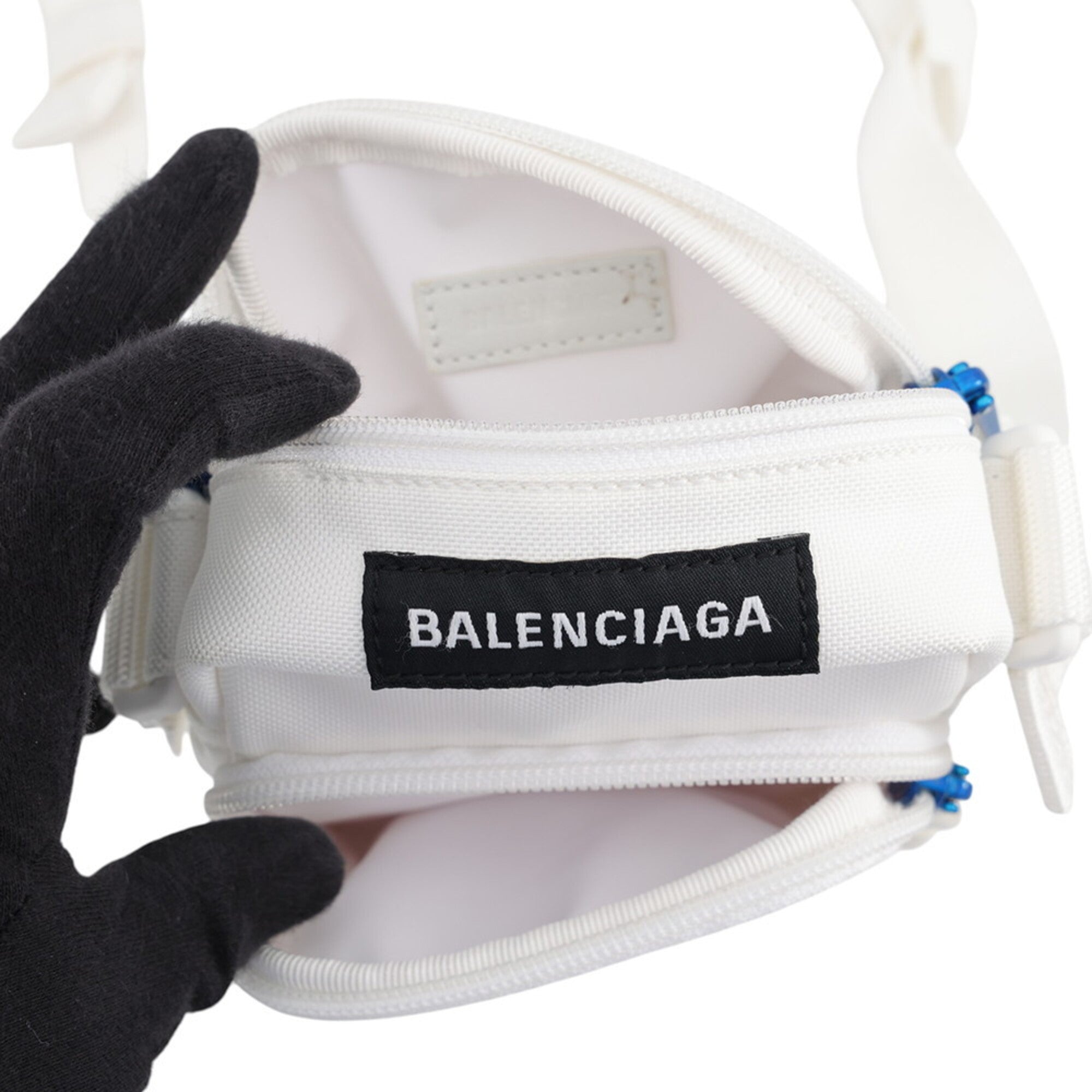 Balenciaga White Canvas Handbag Shoulder Bag (Pre-Owned)