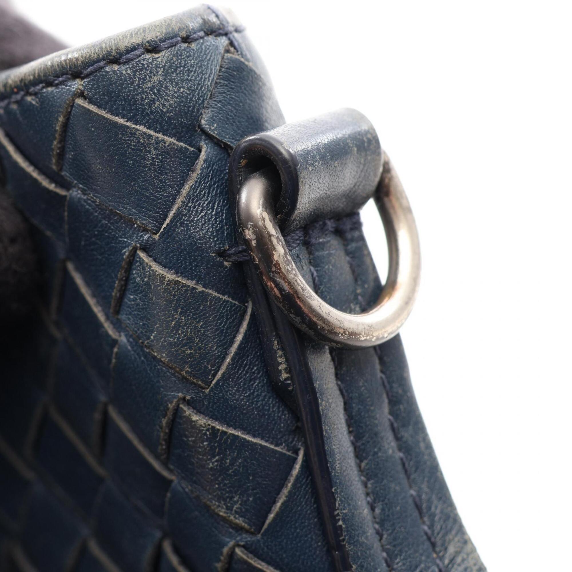 Bottega Veneta Intrecciato Navy Intrecciato Handbag Shoulder Bag (Pre-Owned)