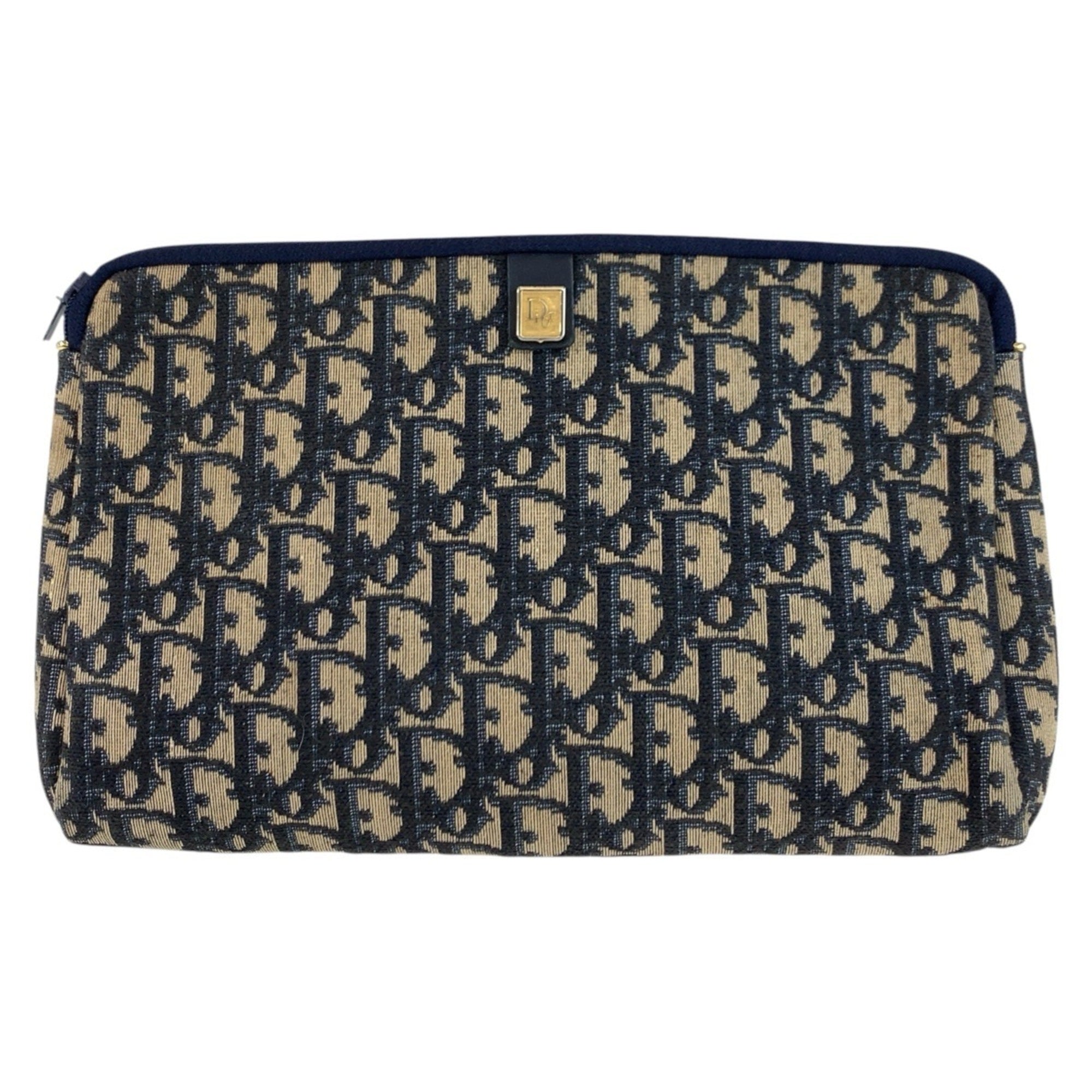 Christian Dior Navy Trotter Clutch Bag Pouch (Pre-Owned)