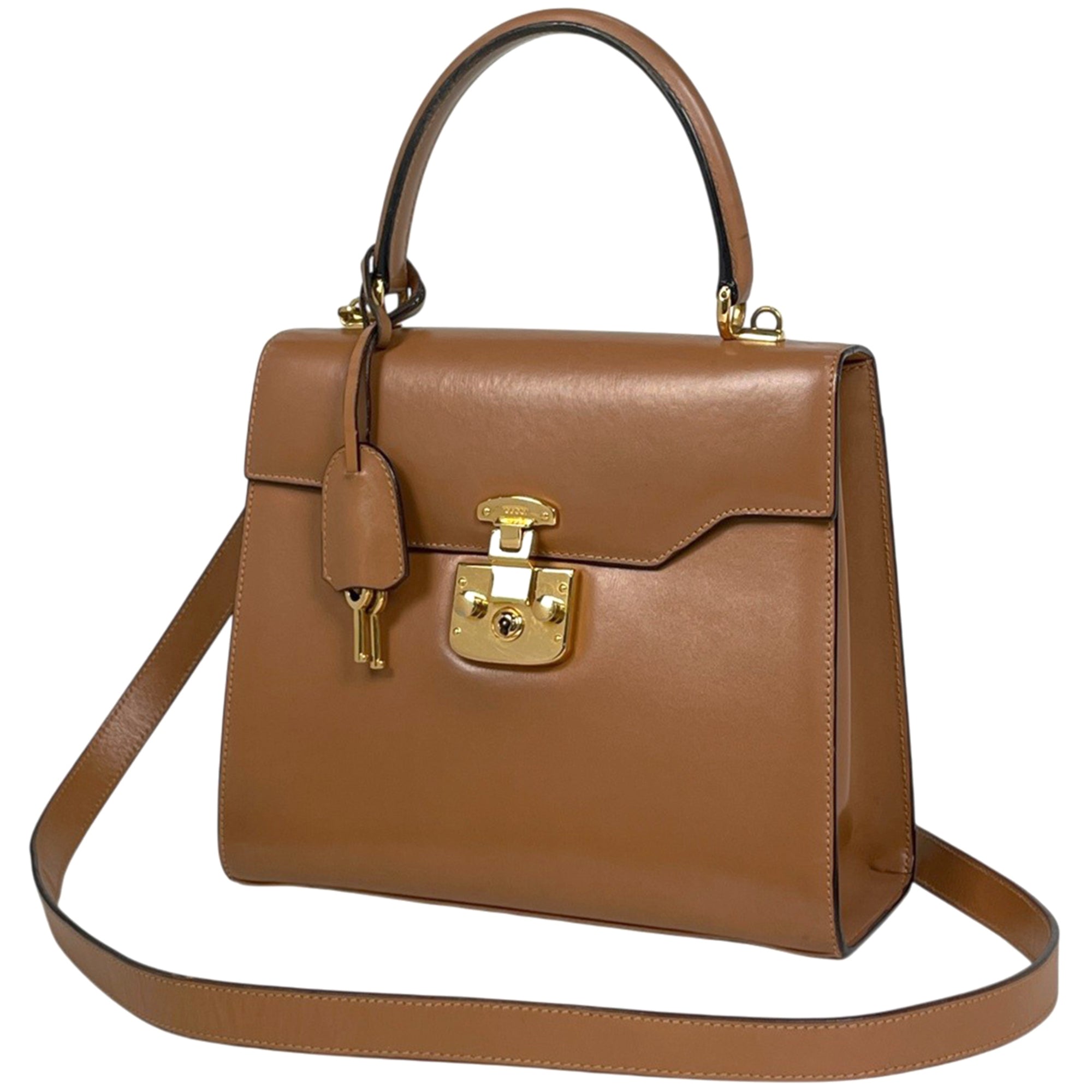 Gucci Brown Leather Handbag (Pre-Owned)