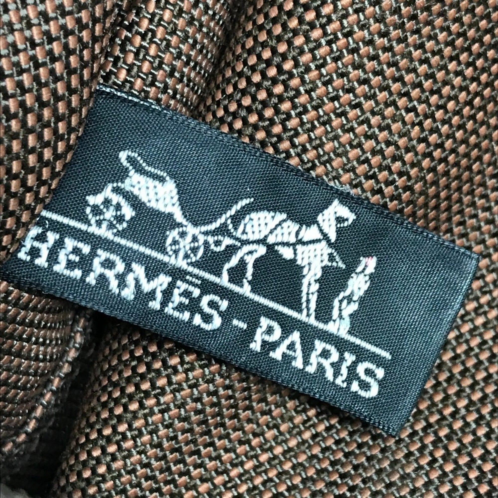 Hermes Brown Canvas Messenger Bag Shoulder Bag (Pre-Owned)