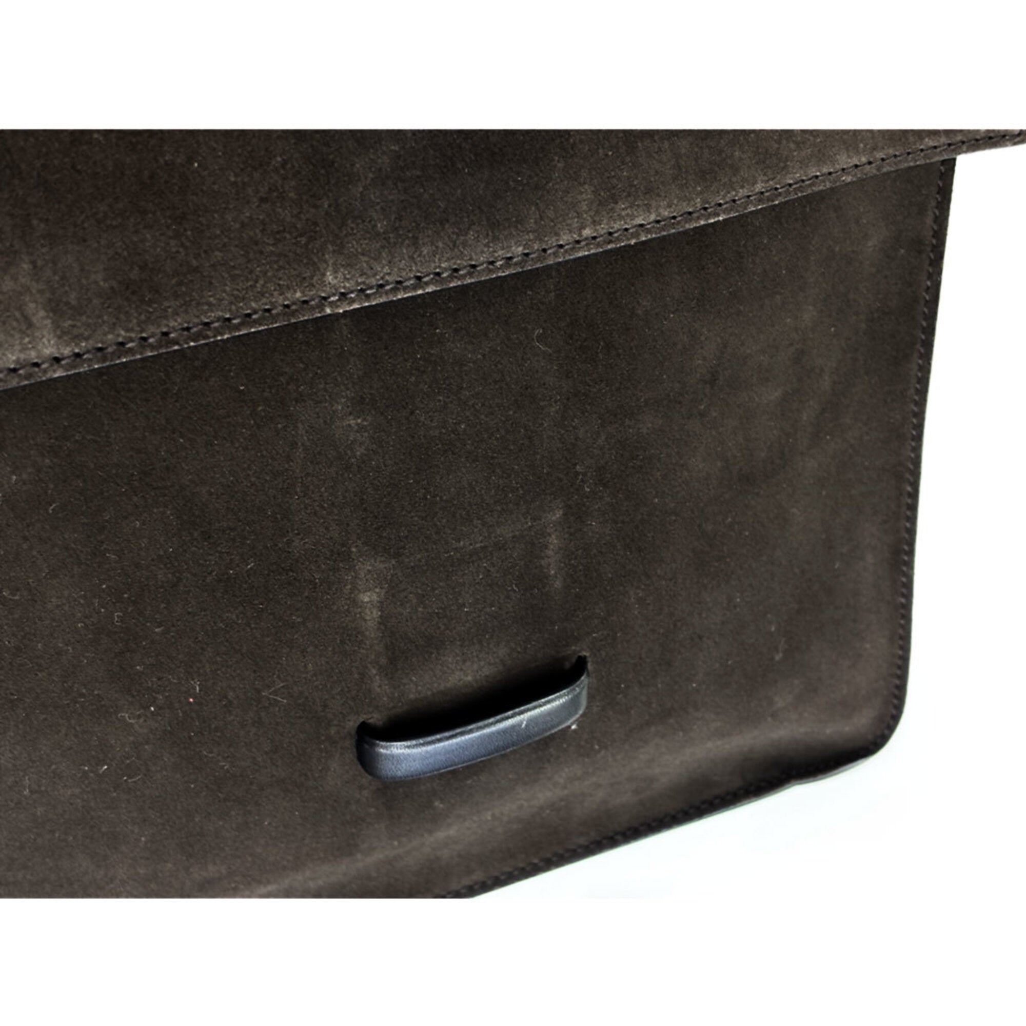 Gucci Black Brown Suede Leather Shoulder Bag (Pre-Owned)
