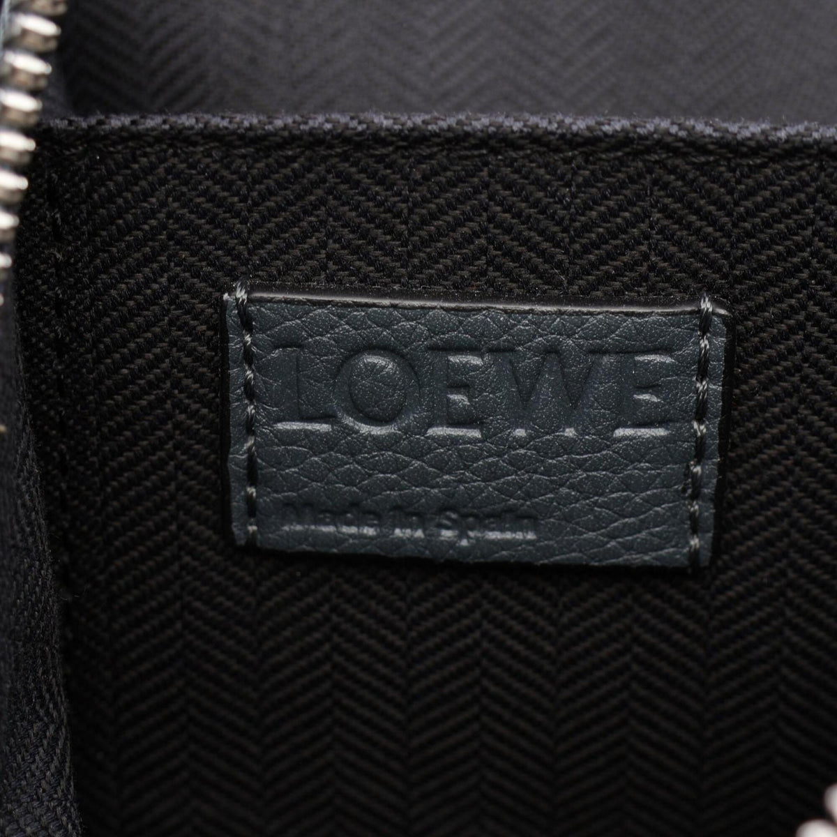 Loewe Black Blue Gray Leather Backpack Handbag (Pre-Owned)