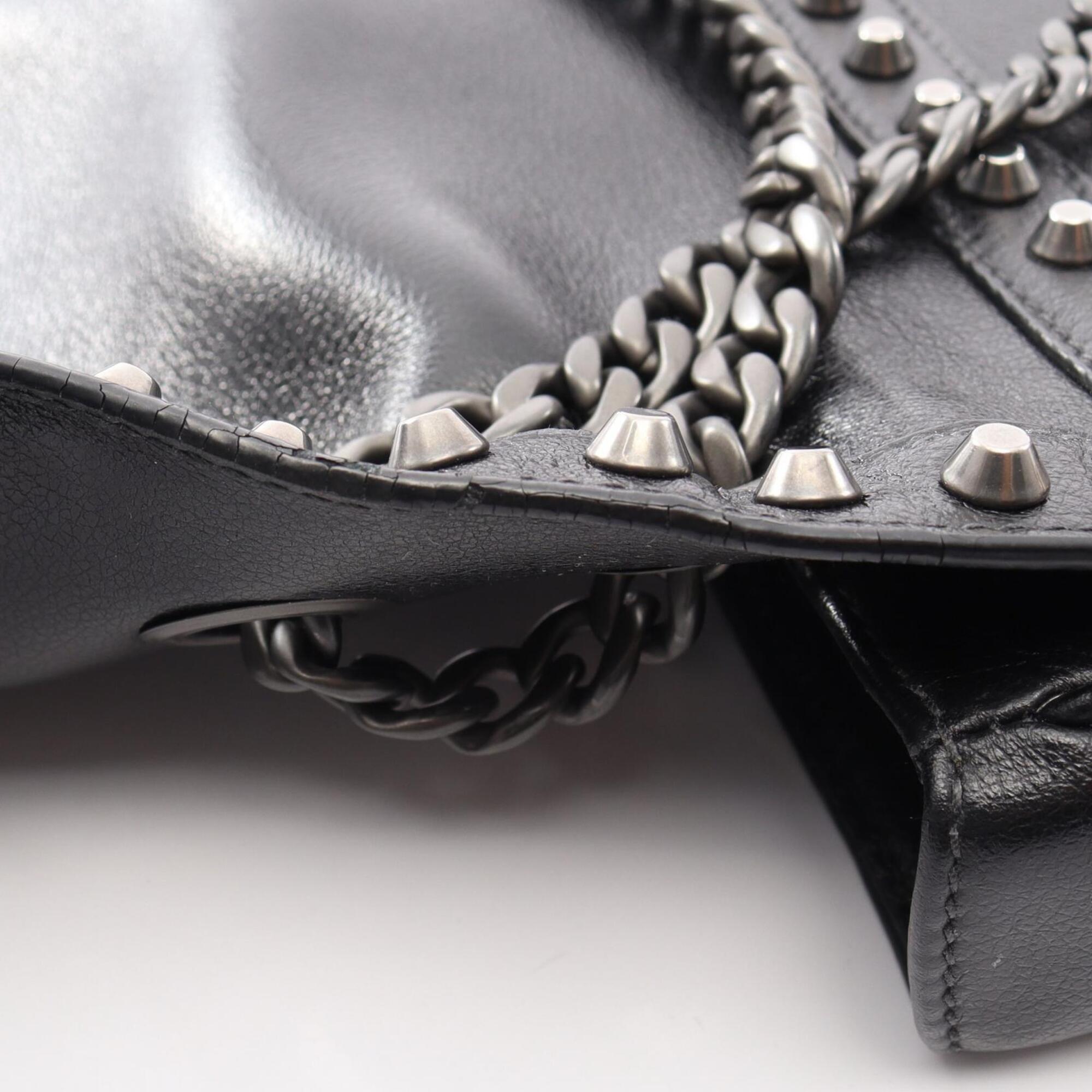 Prada Black Leather Handbag Shoulder Bag (Pre-Owned)