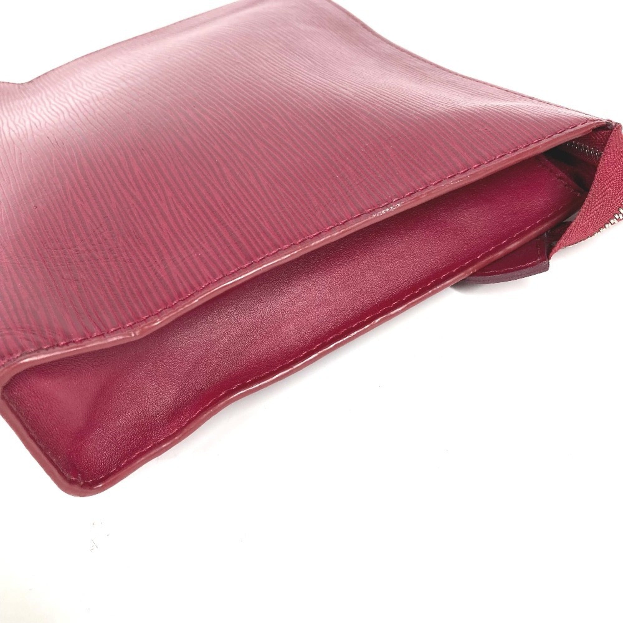 Louis Vuitton Fuchsia Red Color Epi Leather Clutch Bag Pouch (Pre-Owned)