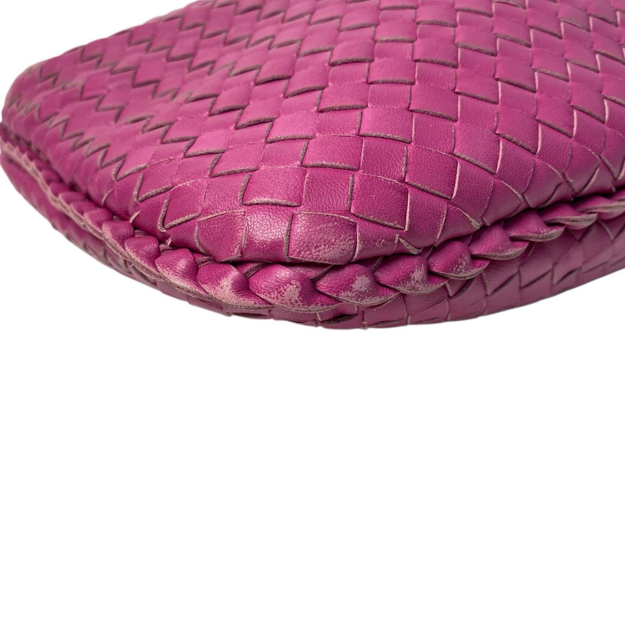Bottega Veneta Pink Purple Leather Shoulder Bag (Pre-Owned)