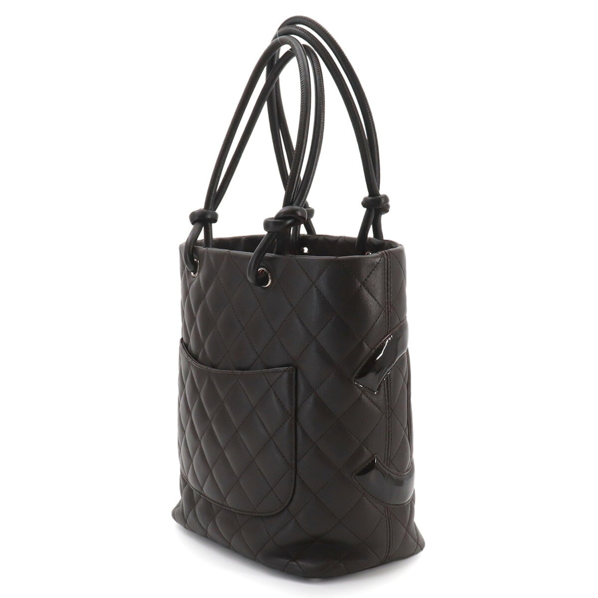 Chanel Brown Leather Handbag Tote Bag (Pre-Owned)