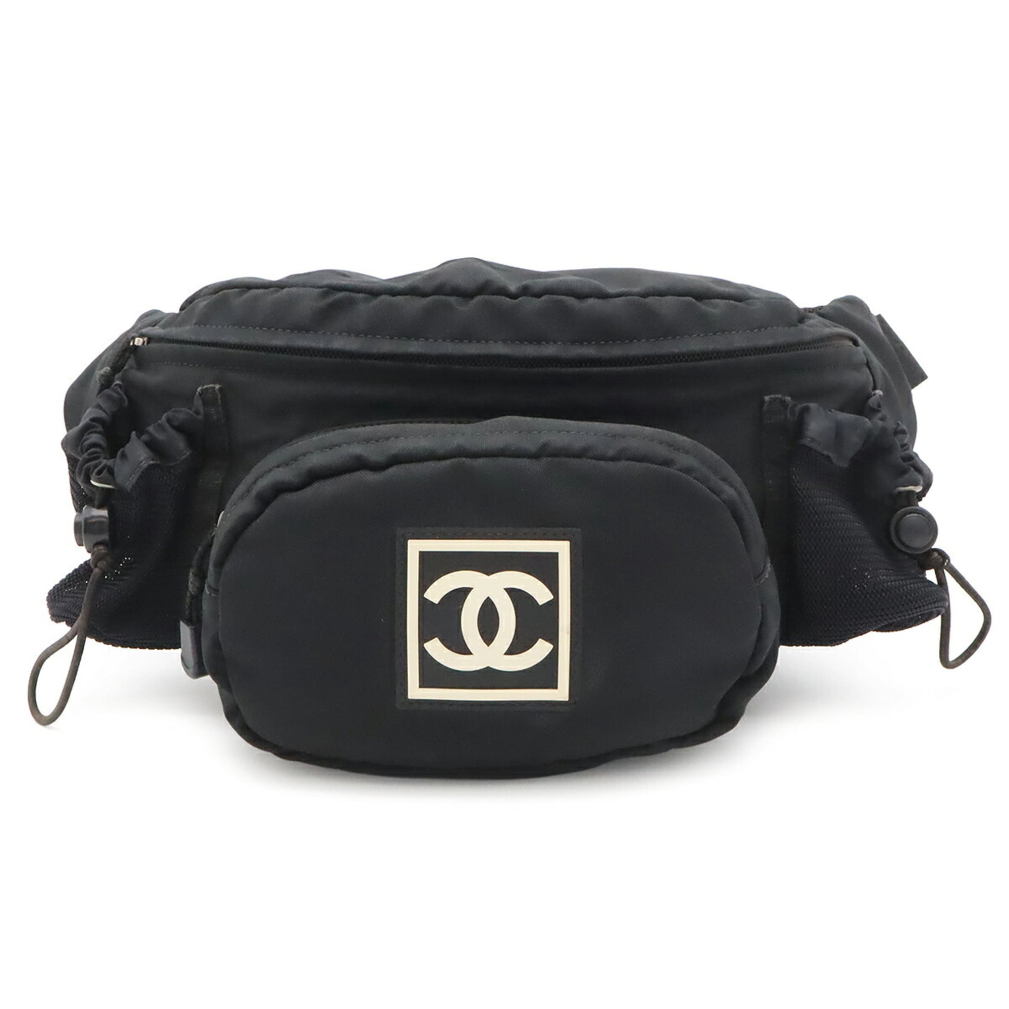 Chanel Black Nylon Canvas Fanny Pack Pouch (Pre-Owned)