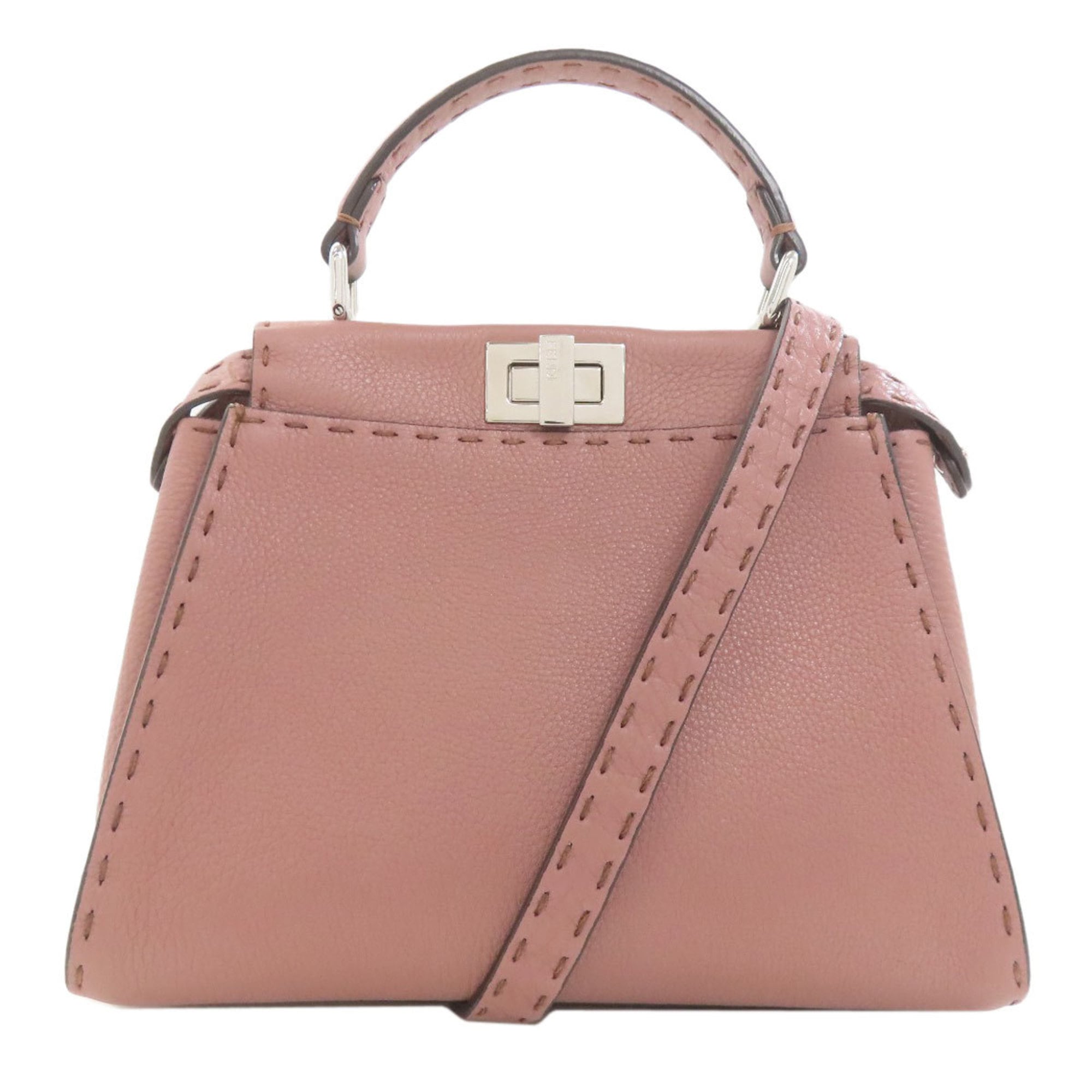 Fendi Pink Leather Handbag (Pre-Owned)