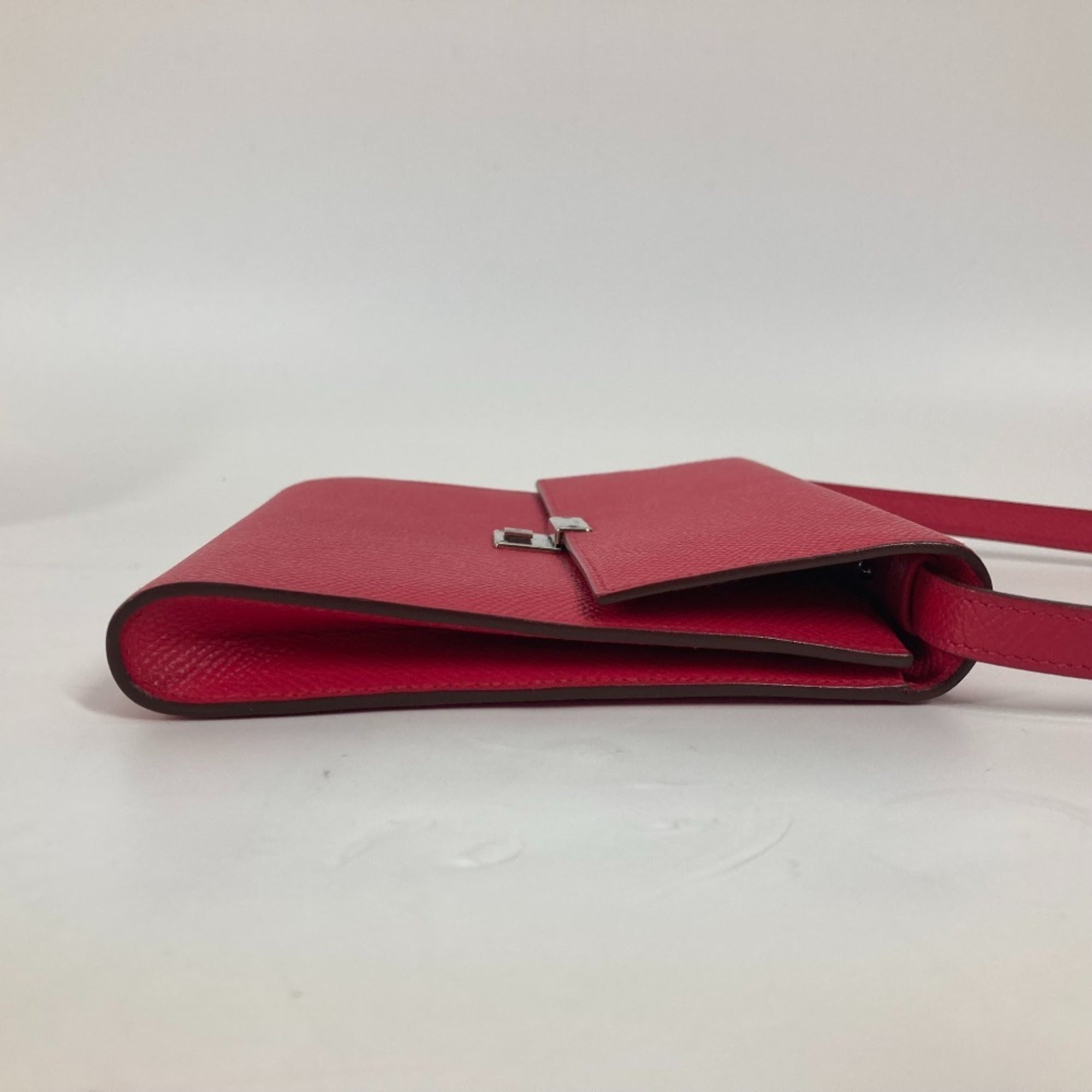 Hermes Pink Epsom Leather Pochette Shoulder Bag (Pre-Owned)