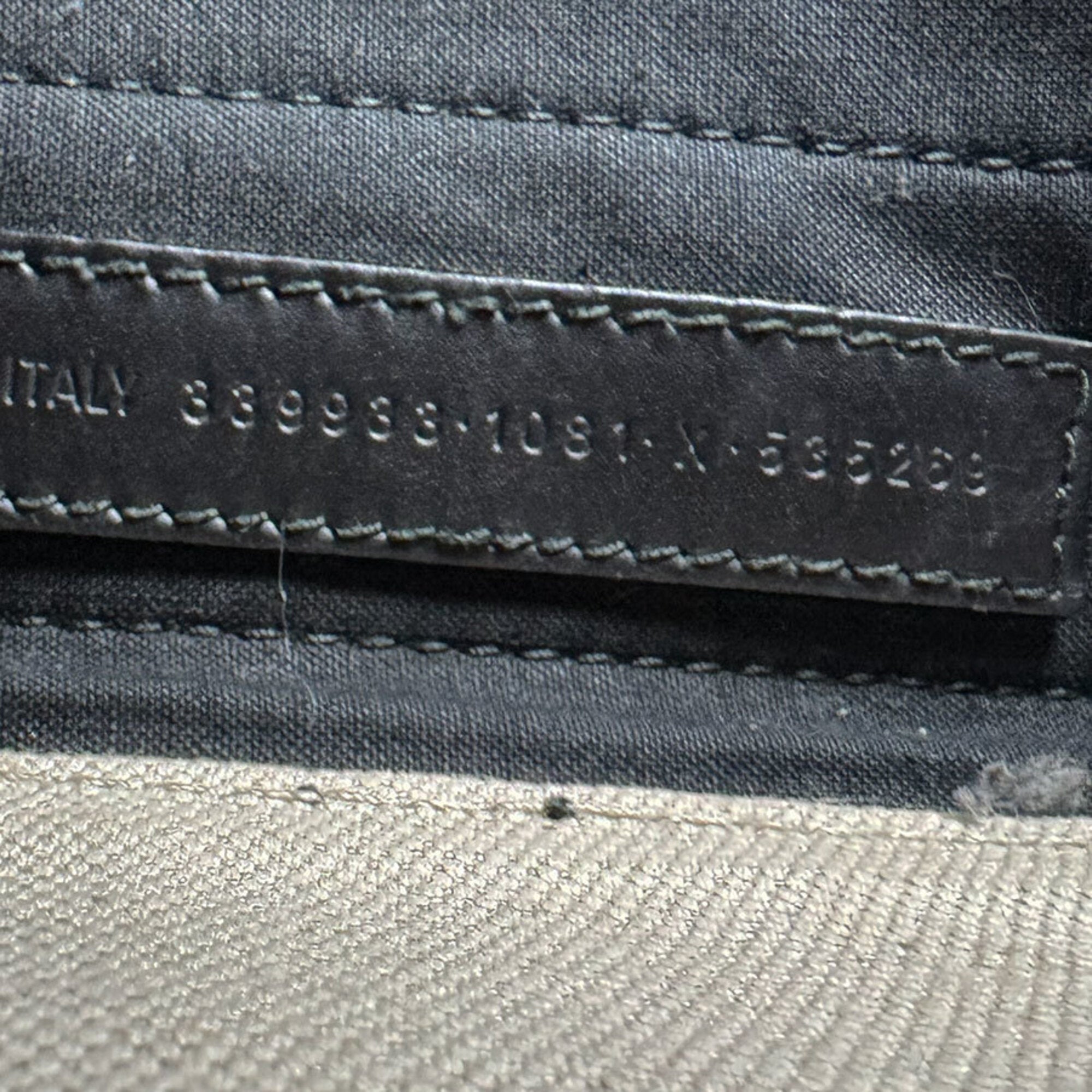 Balenciaga Black Ivory Canvas Leather Handbag Tote Bag (Pre-Owned)