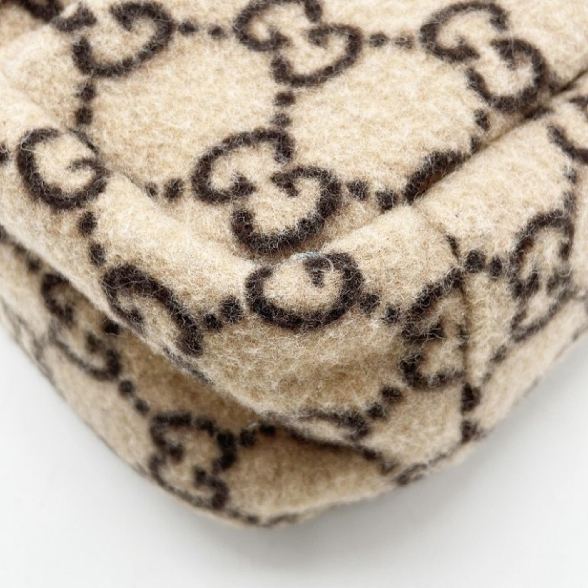 Gucci Beige Wool Leather Handbag (Pre-Owned)