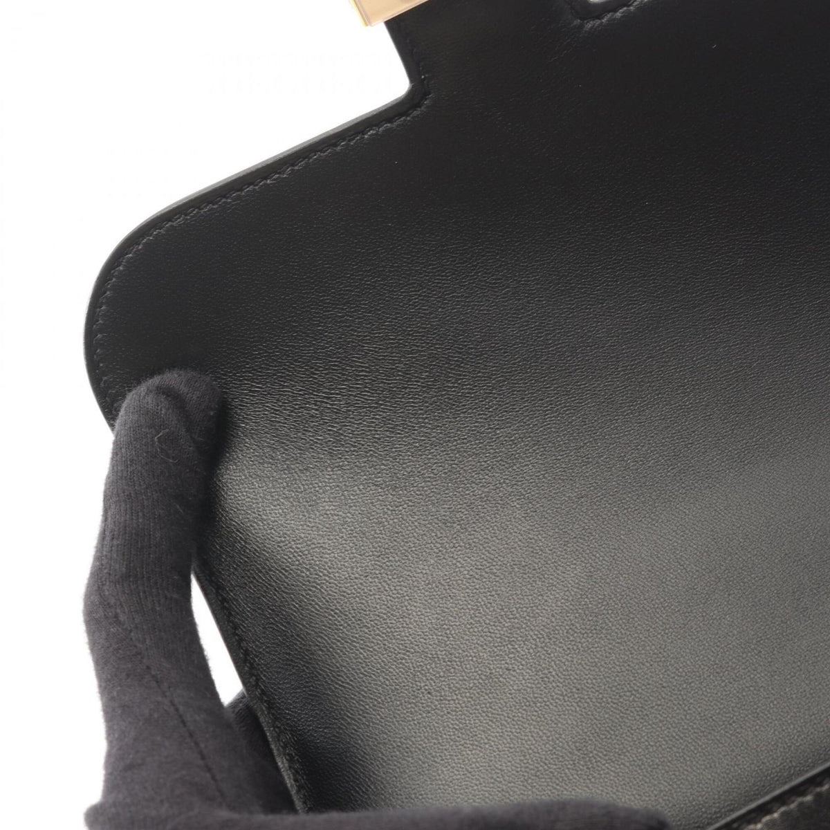 Hermes Constance Black Box Calf Leather Handbag Shoulder Bag (Pre-Owned)