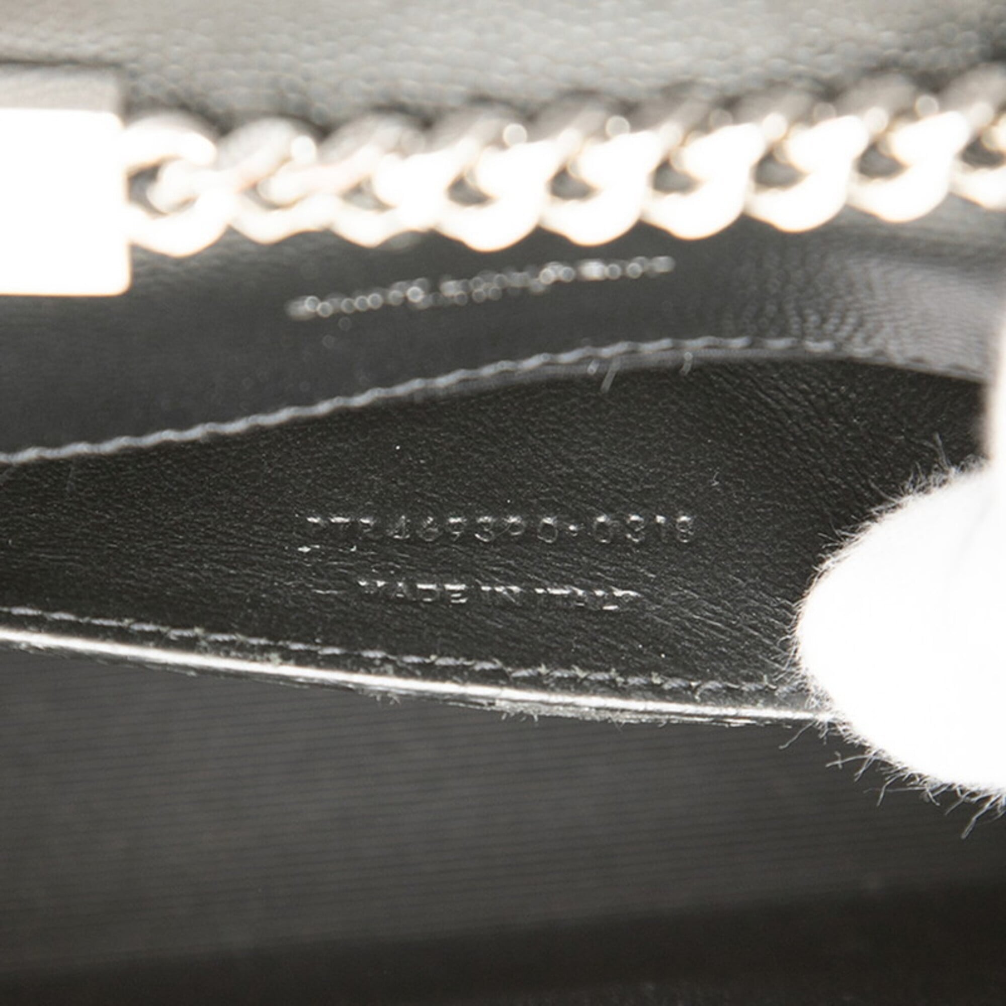Saint Laurent Black Silver Leather Shoulder Bag (Pre-Owned)