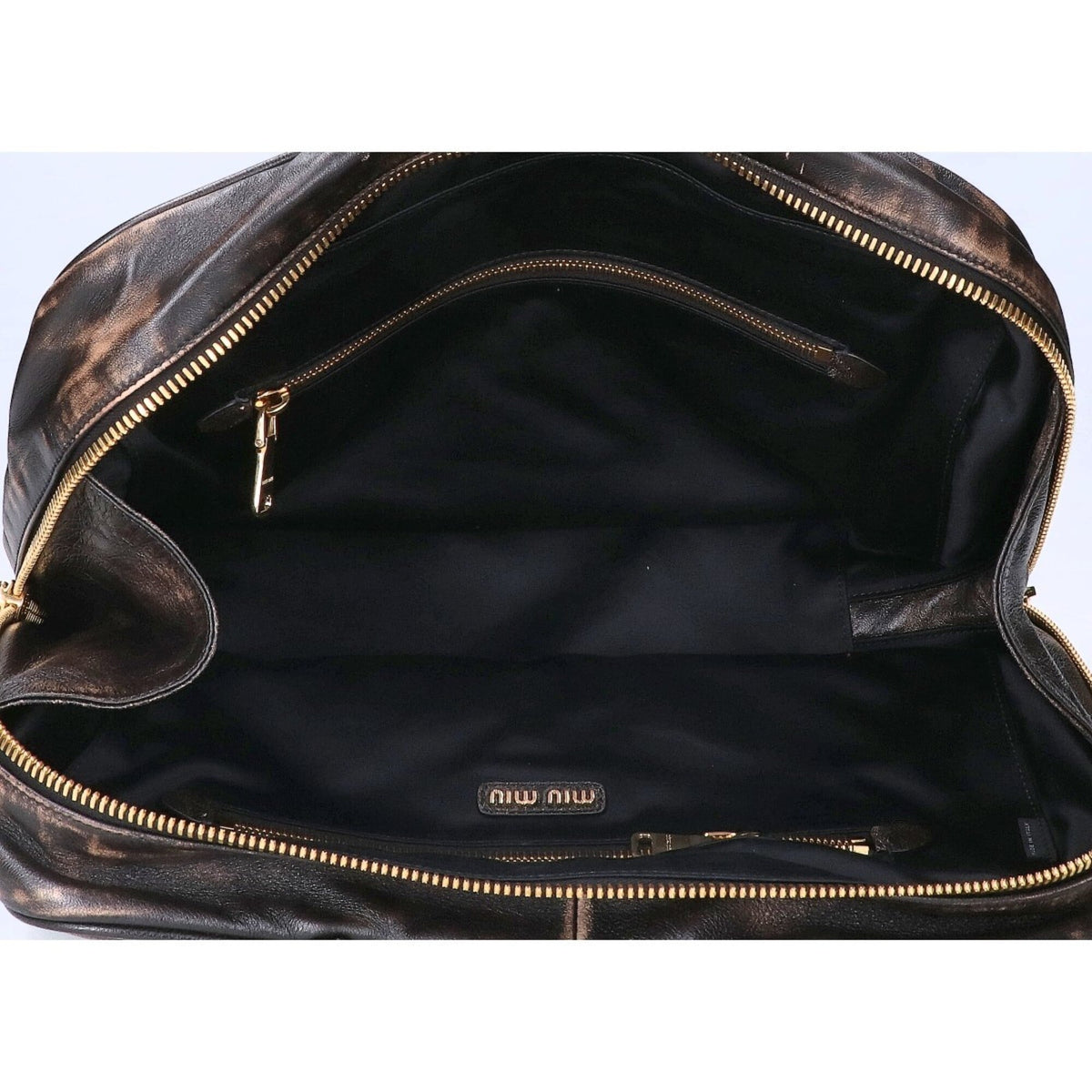 Miu Miu Gold Leather Handbag (Pre-Owned)