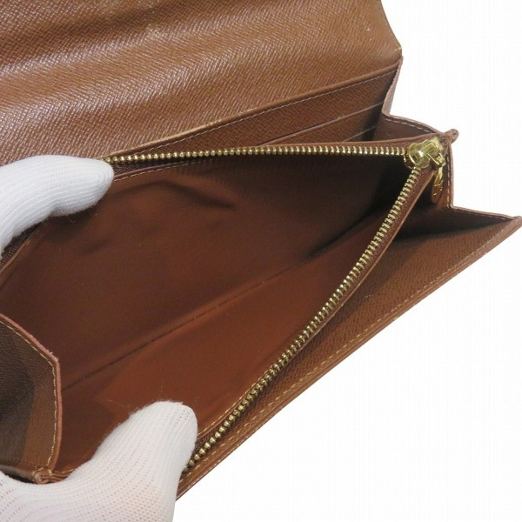 Louis Vuitton Monogram Brown Monogram Long Wallet (Bi-Fold) (Pre-Owned)