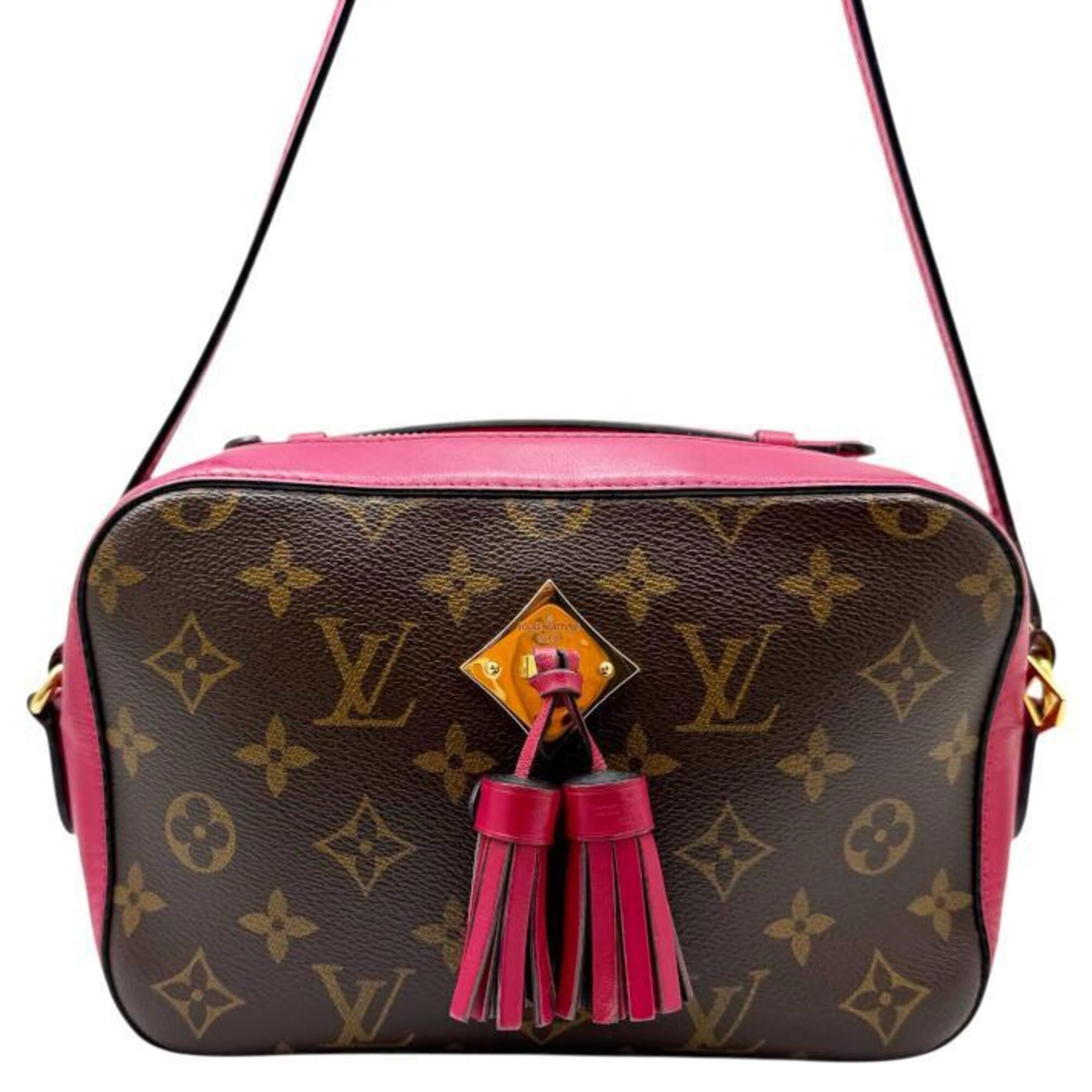 Louis Vuitton Brown Freesia Monogram Pink Monogram Shoulder Bag (Pre-Owned)