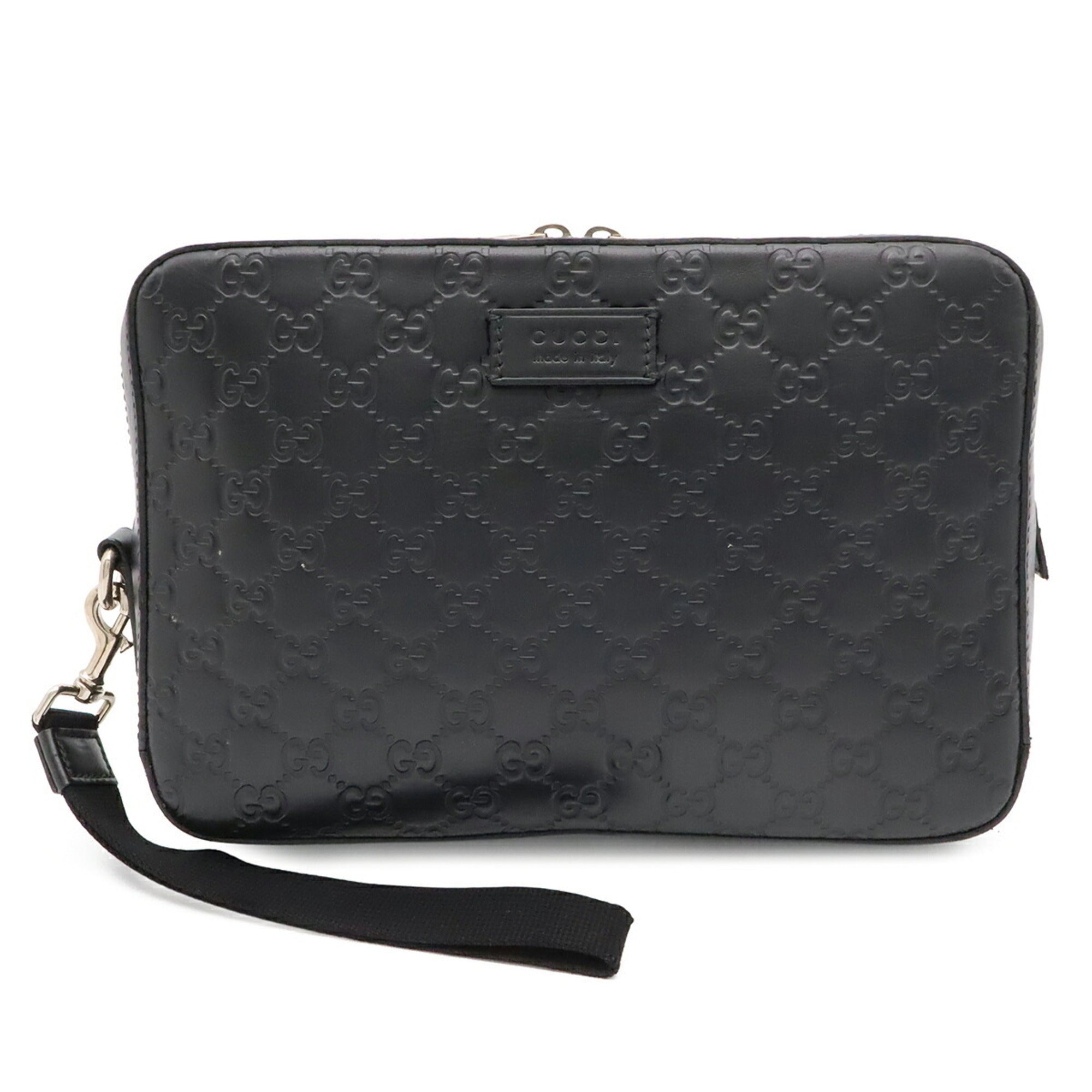 Gucci Black Leather Clutch Bag (Pre-Owned)