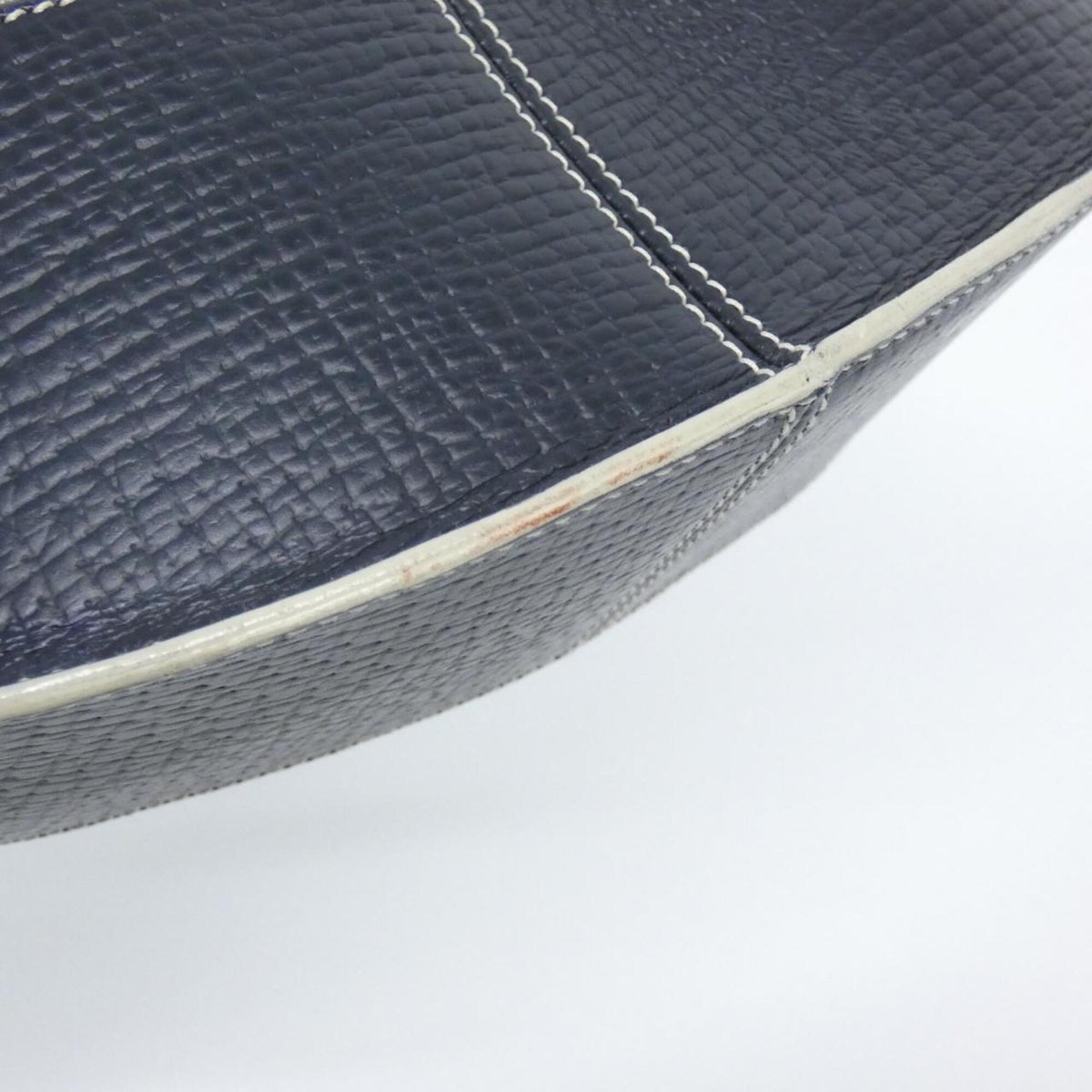 Loewe Gray Navy Canvas Leather Shoulder Bag (Pre-Owned)