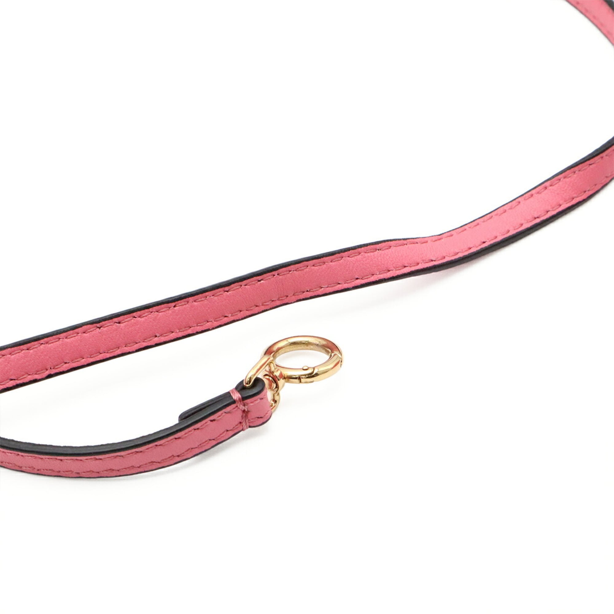 Fendi Pink Leather Handbag Shoulder Bag (Pre-Owned)