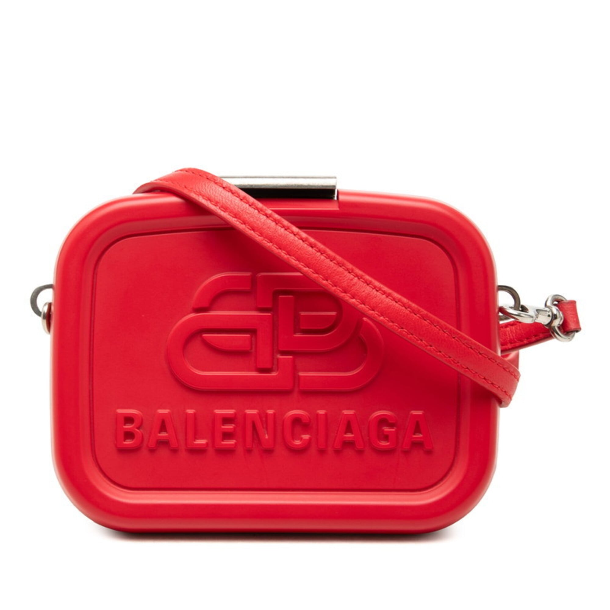 Balenciaga Red Color Plastic Leather Shoulder Bag (Pre-Owned)