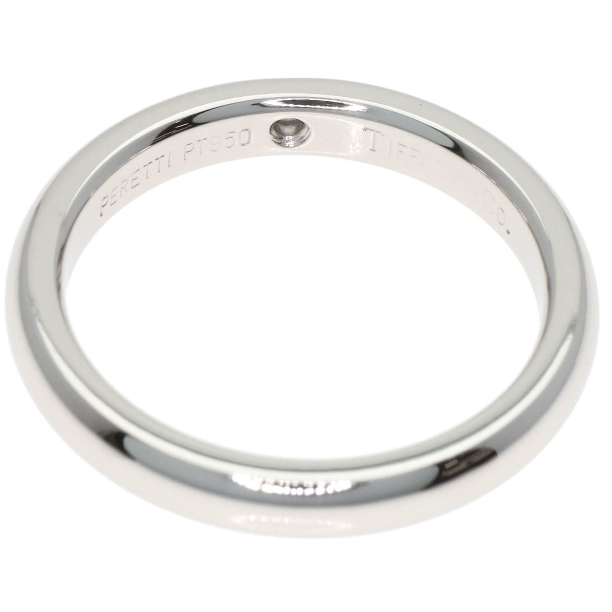 Tiffany Platinum Platinum 950 Band Ring (Pre-Owned)