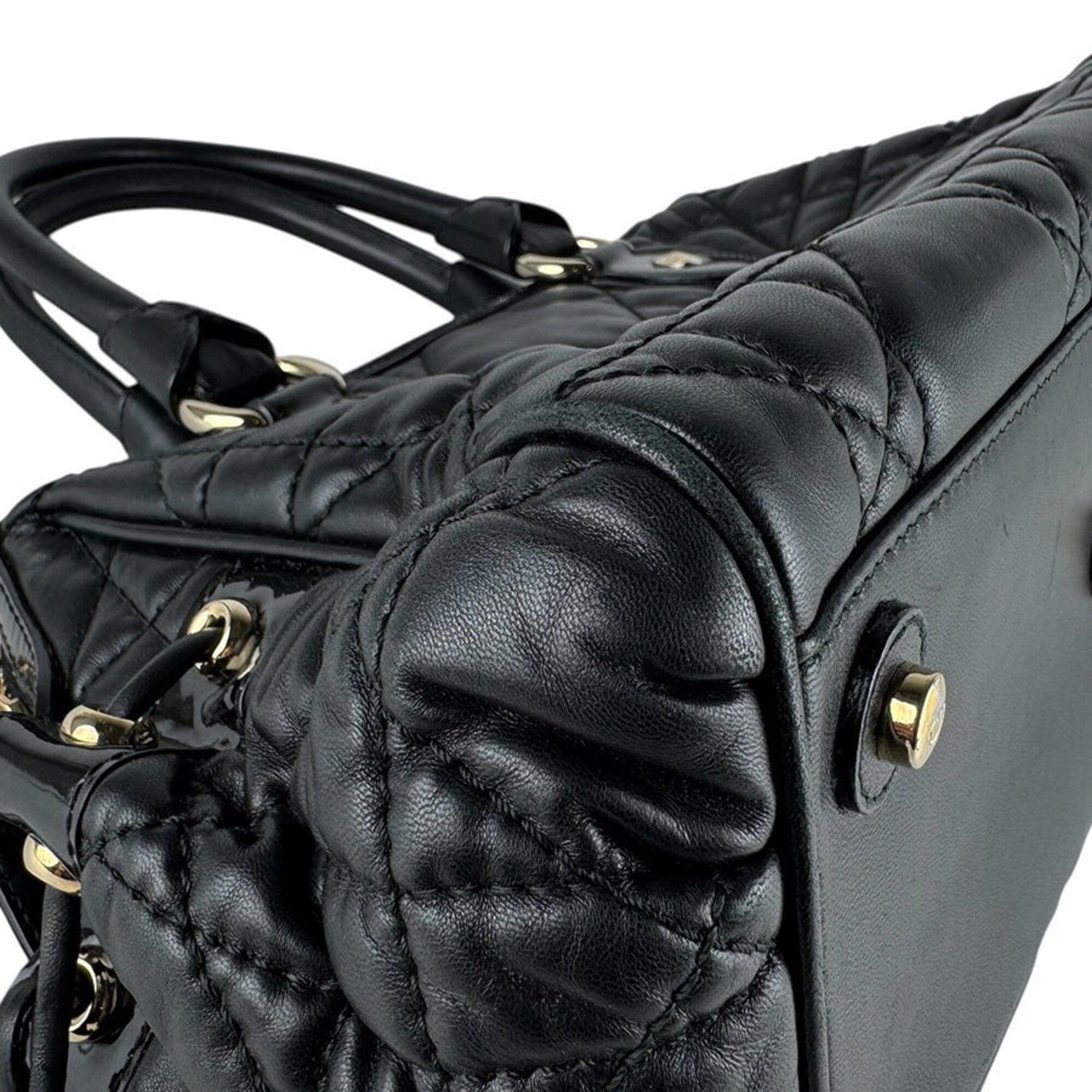 Christian Dior Black Patent Leather Leather Handbag (Pre-Owned)