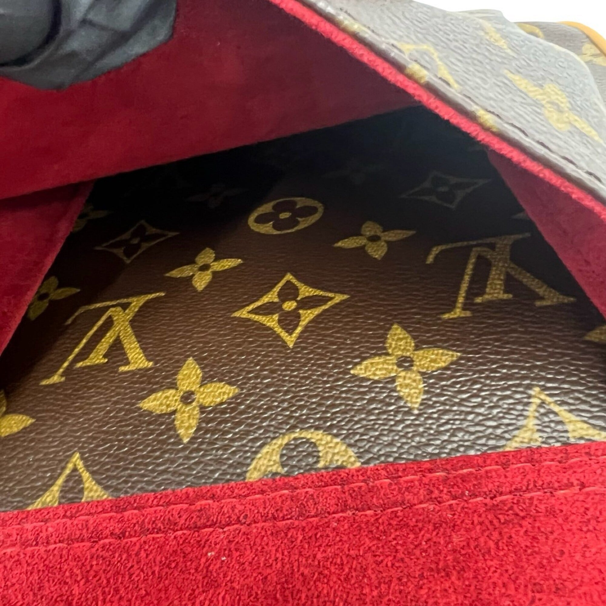 Louis Vuitton Brown Leather Pvc Shoulder Bag Tote Bag (Pre-Owned)