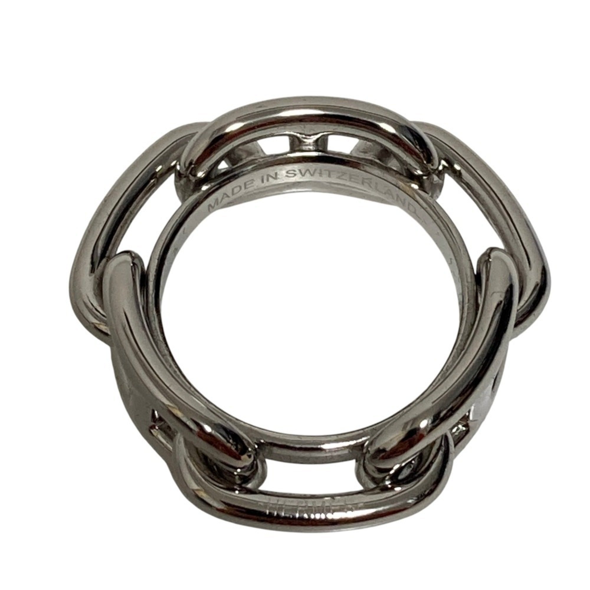 Hermes Silver Band Ring (Pre-Owned)